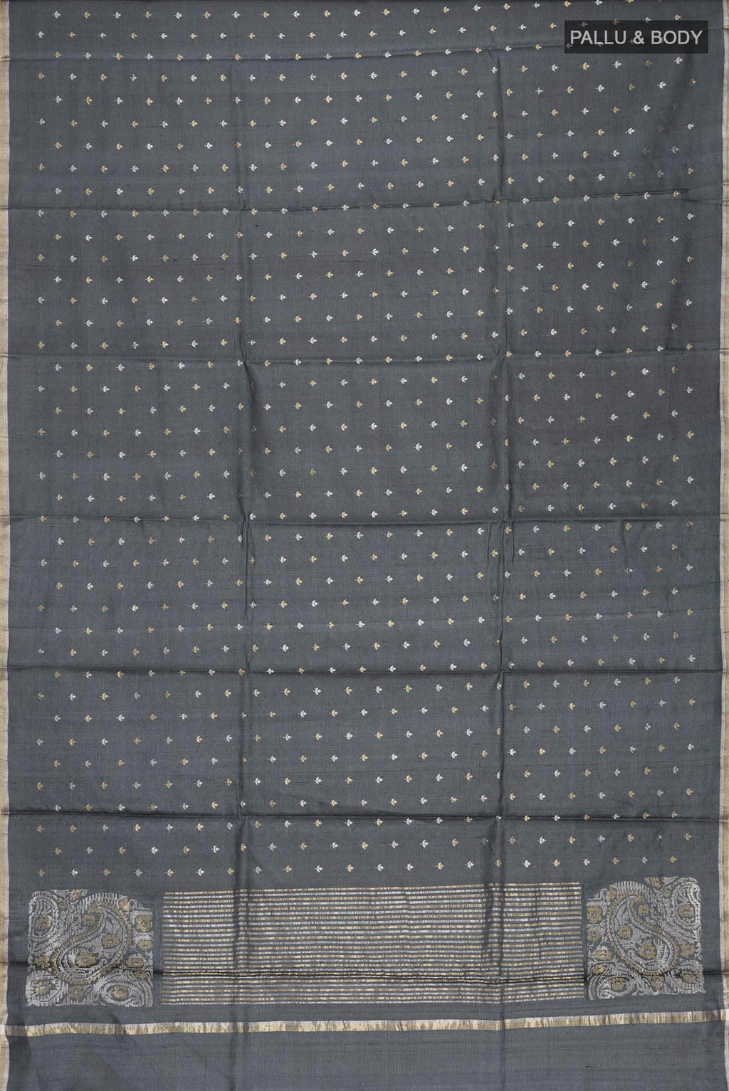 Black Bhagalpuri Tussar Silk Saree