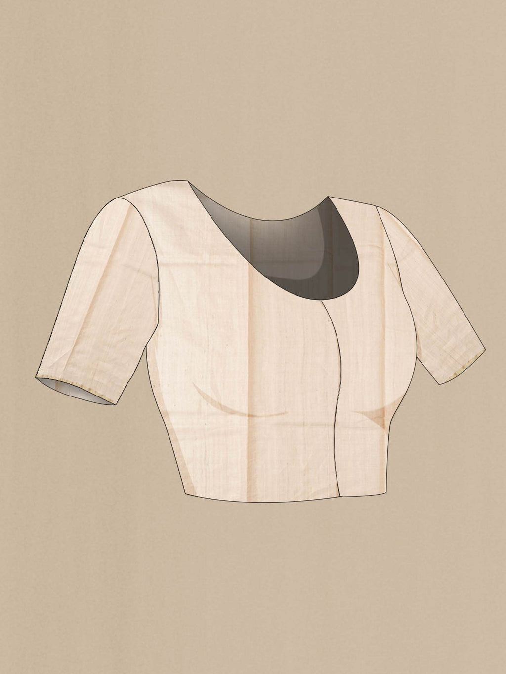 Beige MP Tussar Saree