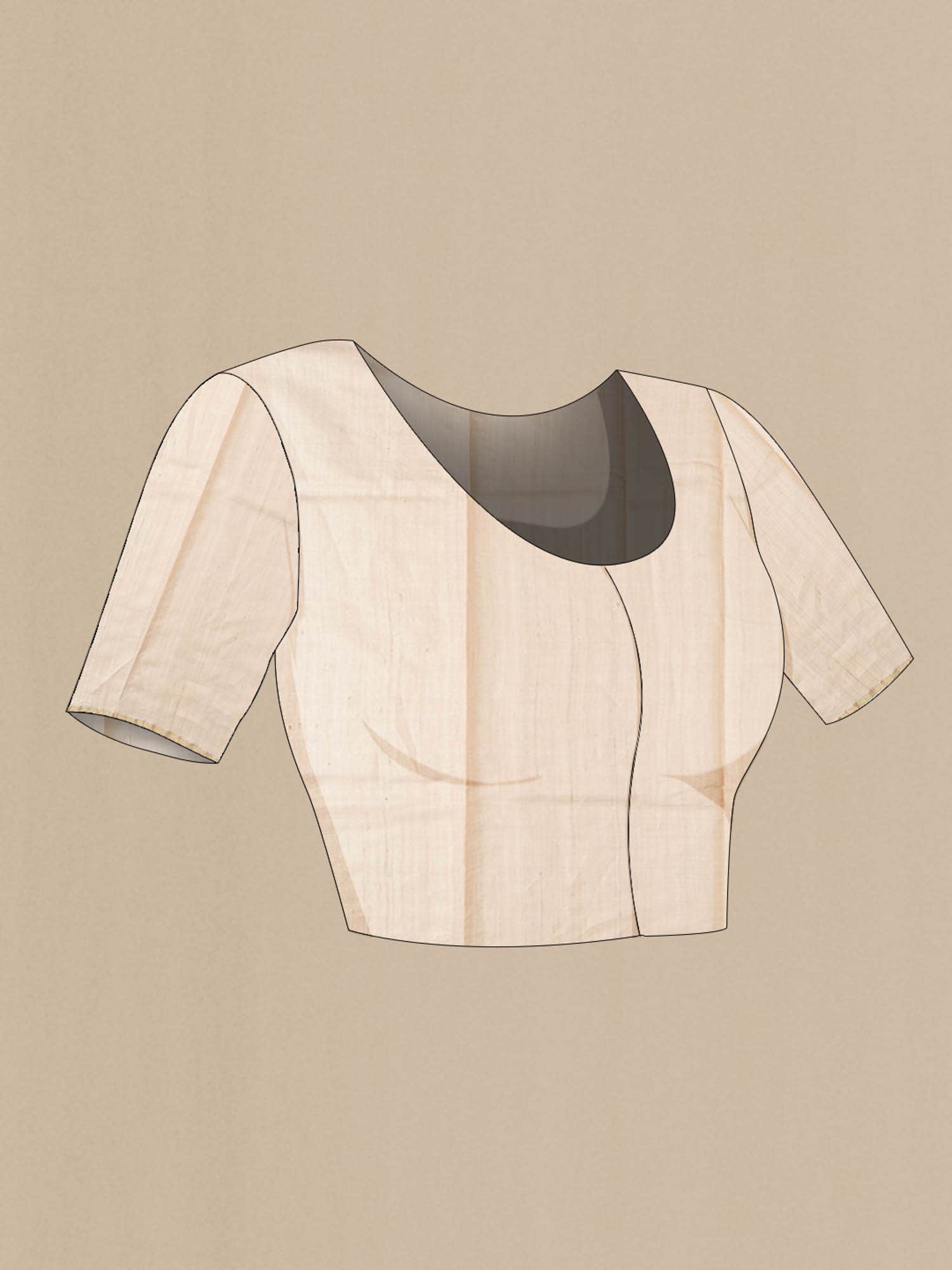 Beige MP Tussar Saree