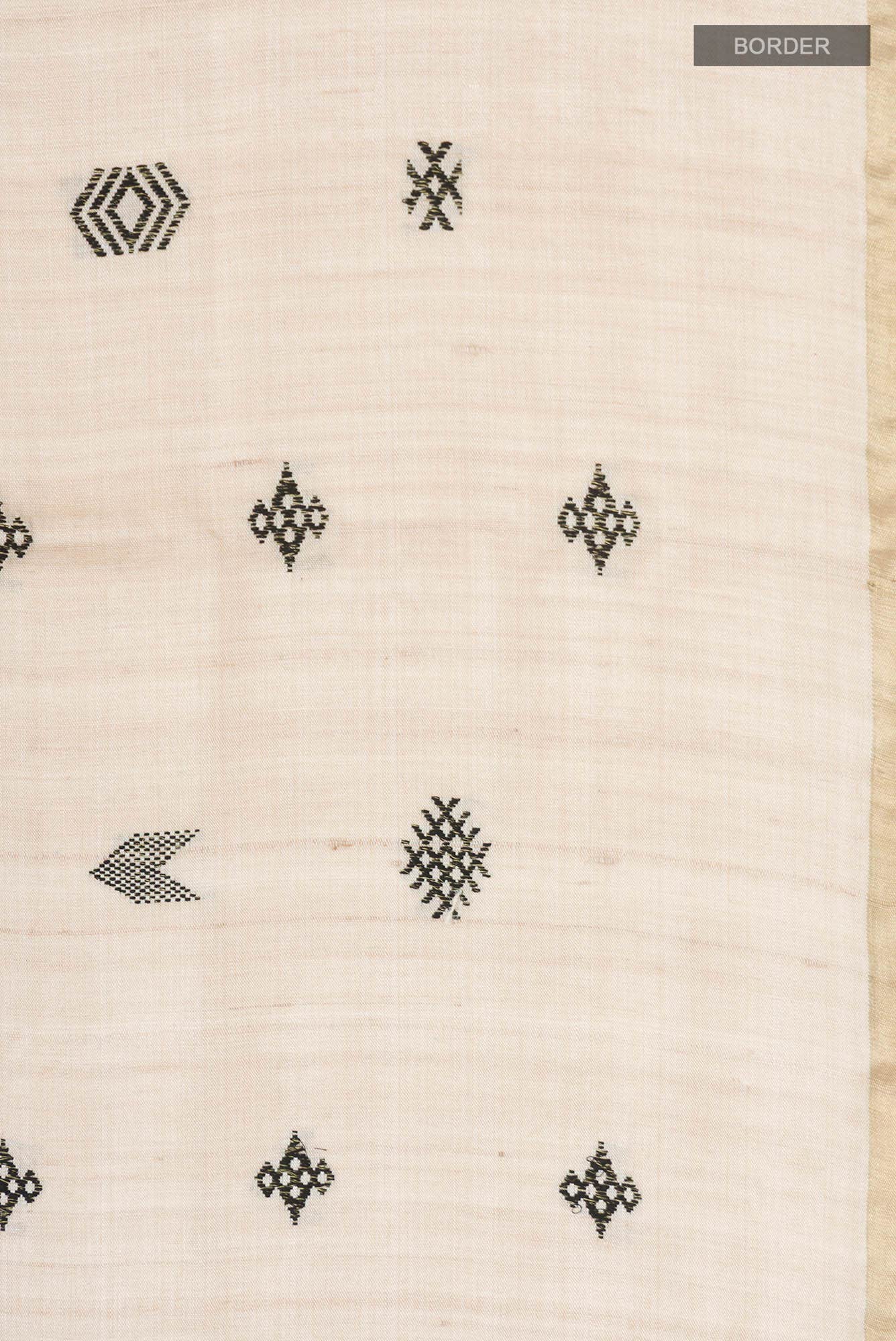 Beige MP Tussar Saree