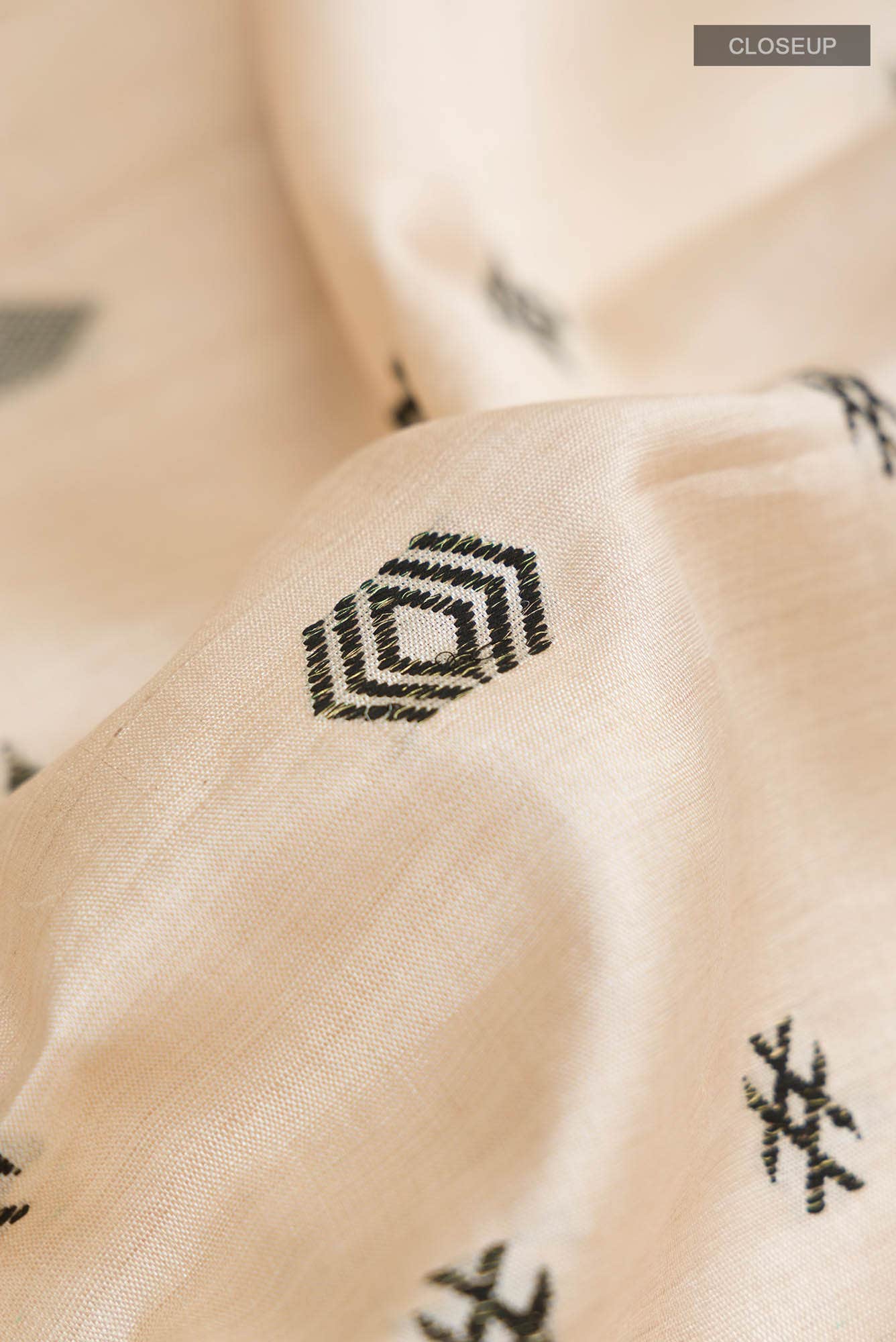 Beige MP Tussar Saree