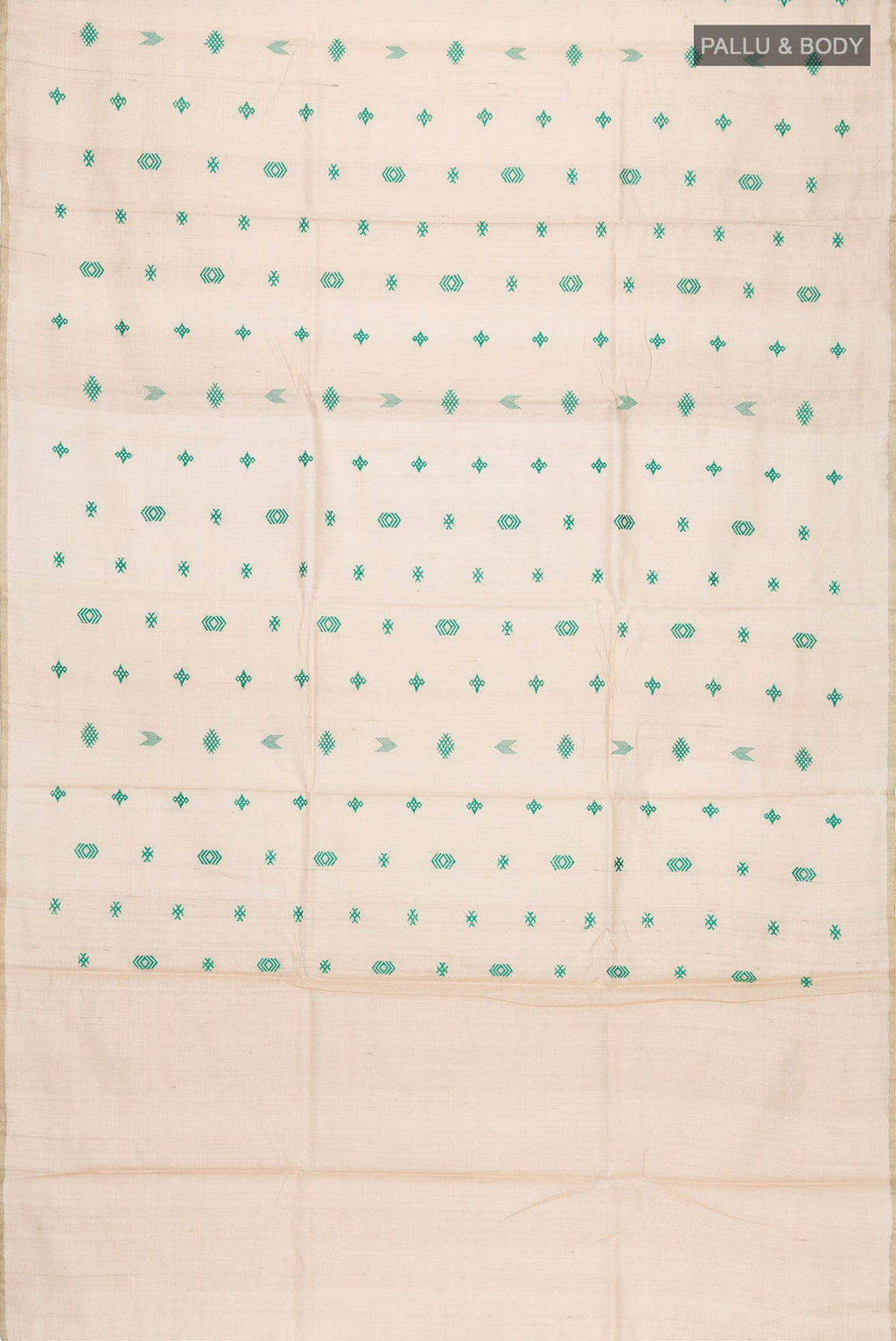 Beige Bhagalpuri Tussar Silk Saree