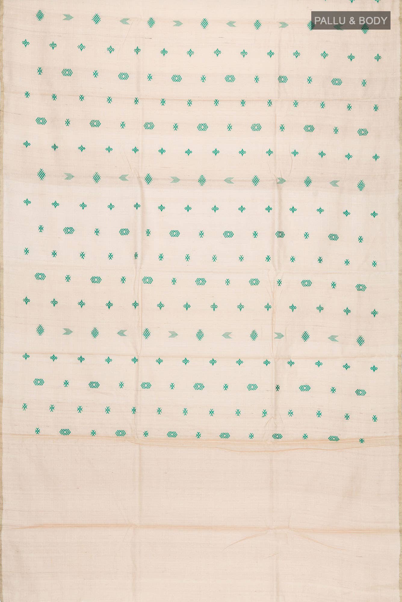 Beige Bhagalpuri Tussar Silk Saree