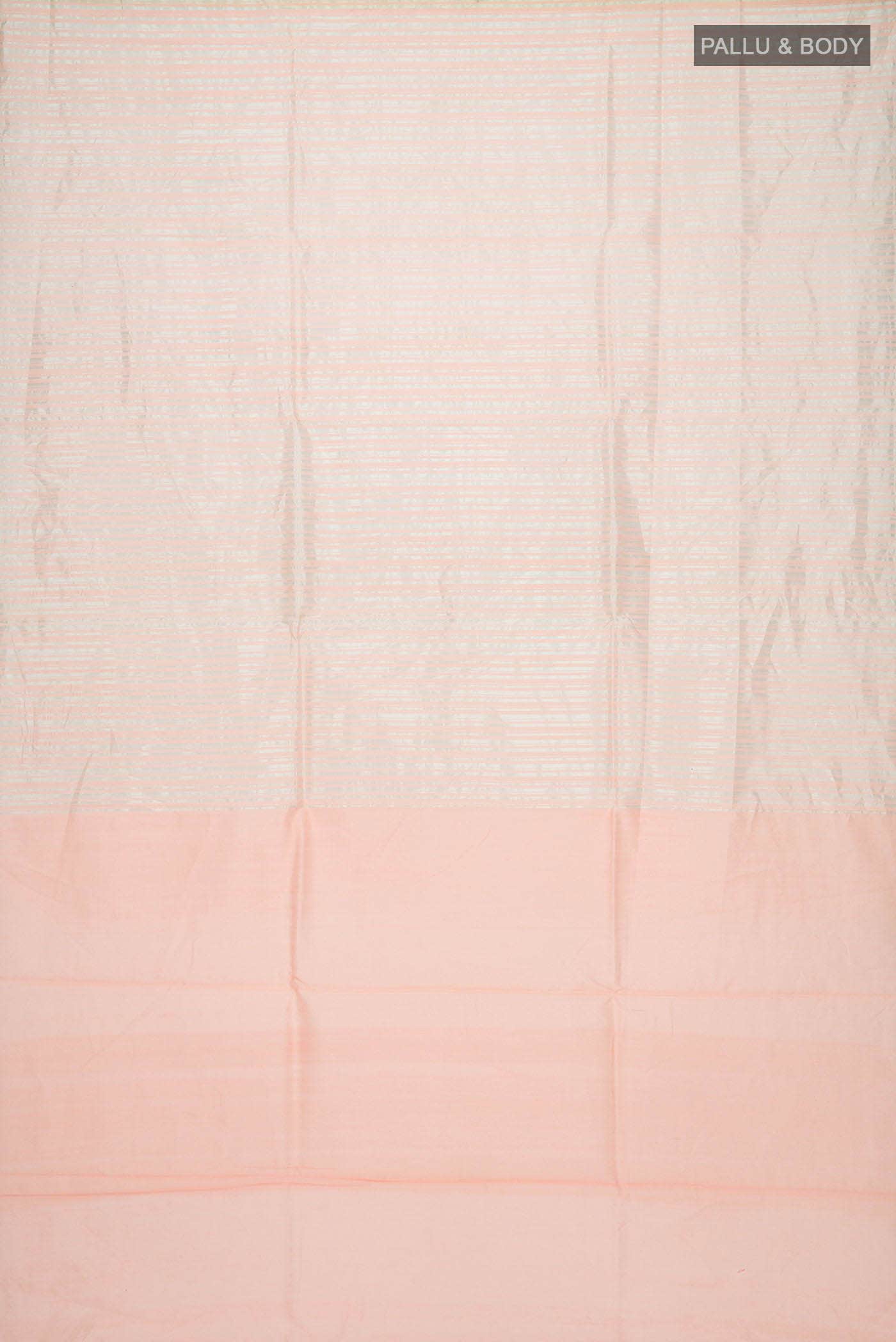 Peach Maheshwari Silk Cotton Saree