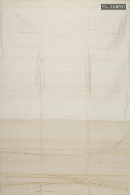 Beige Maheshwari Silk Cotton Saree