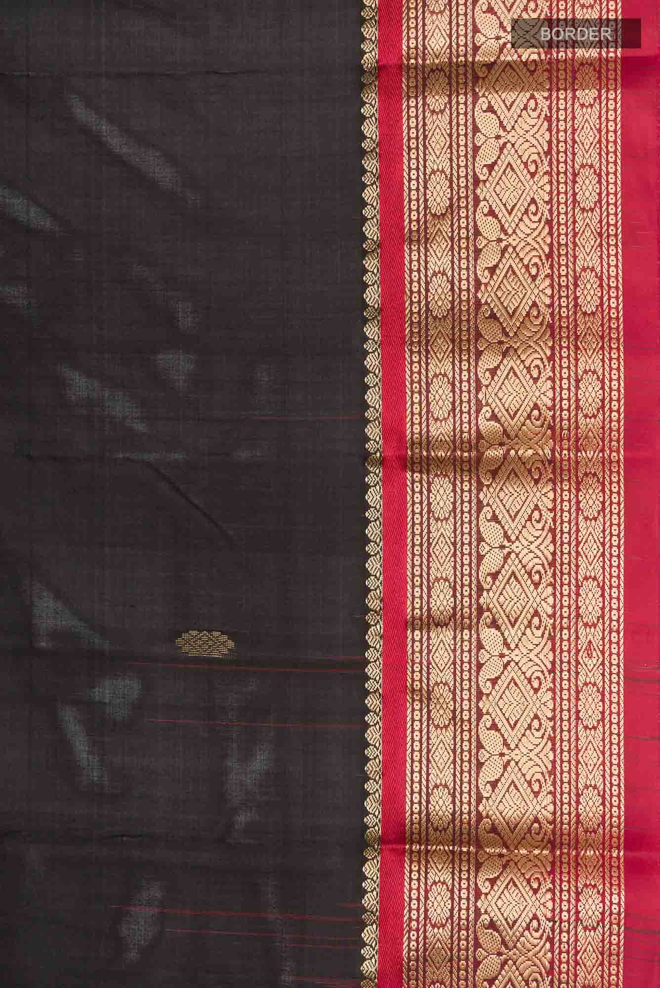 Black Bangalore Silk Saree