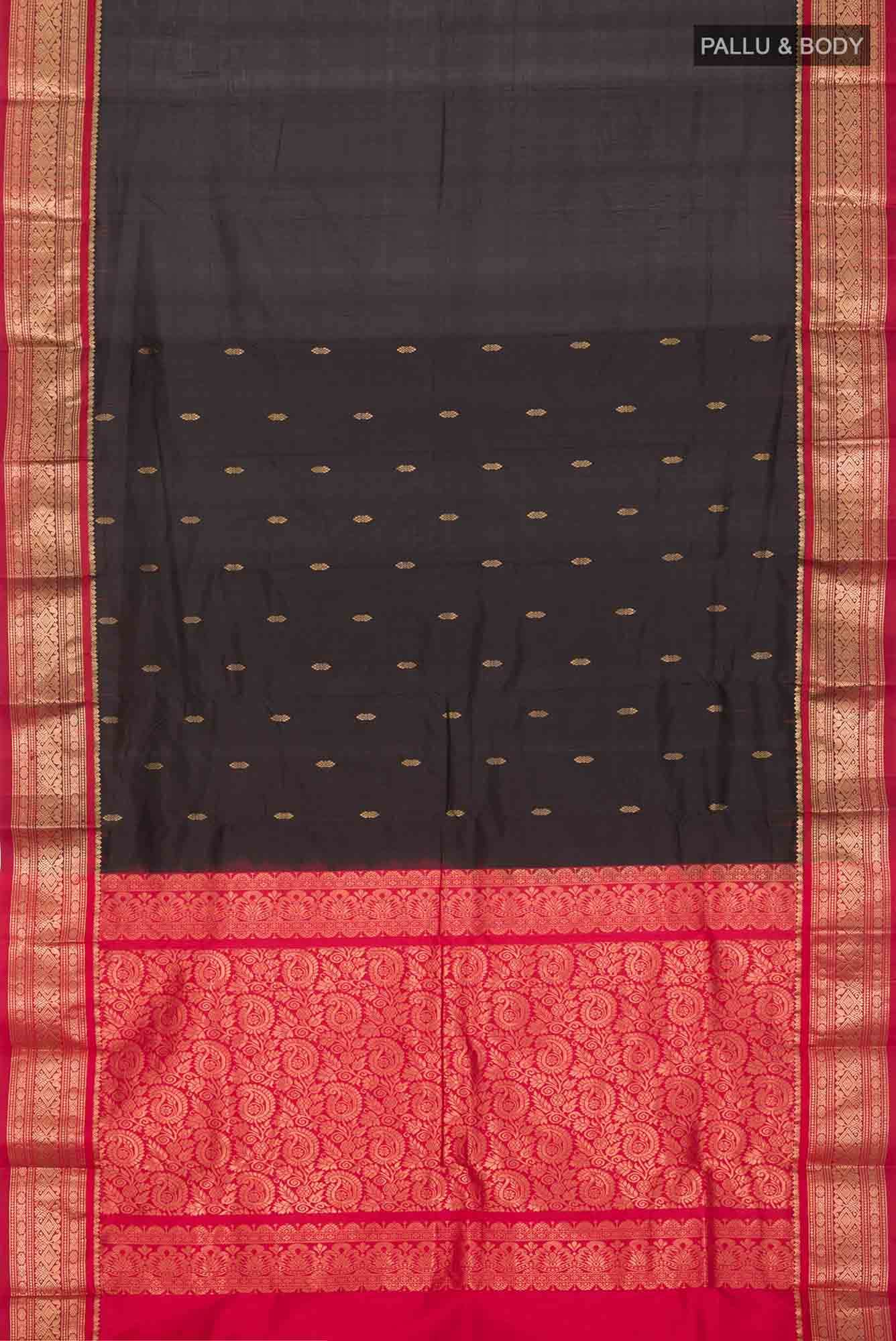 Black Bangalore Silk Saree