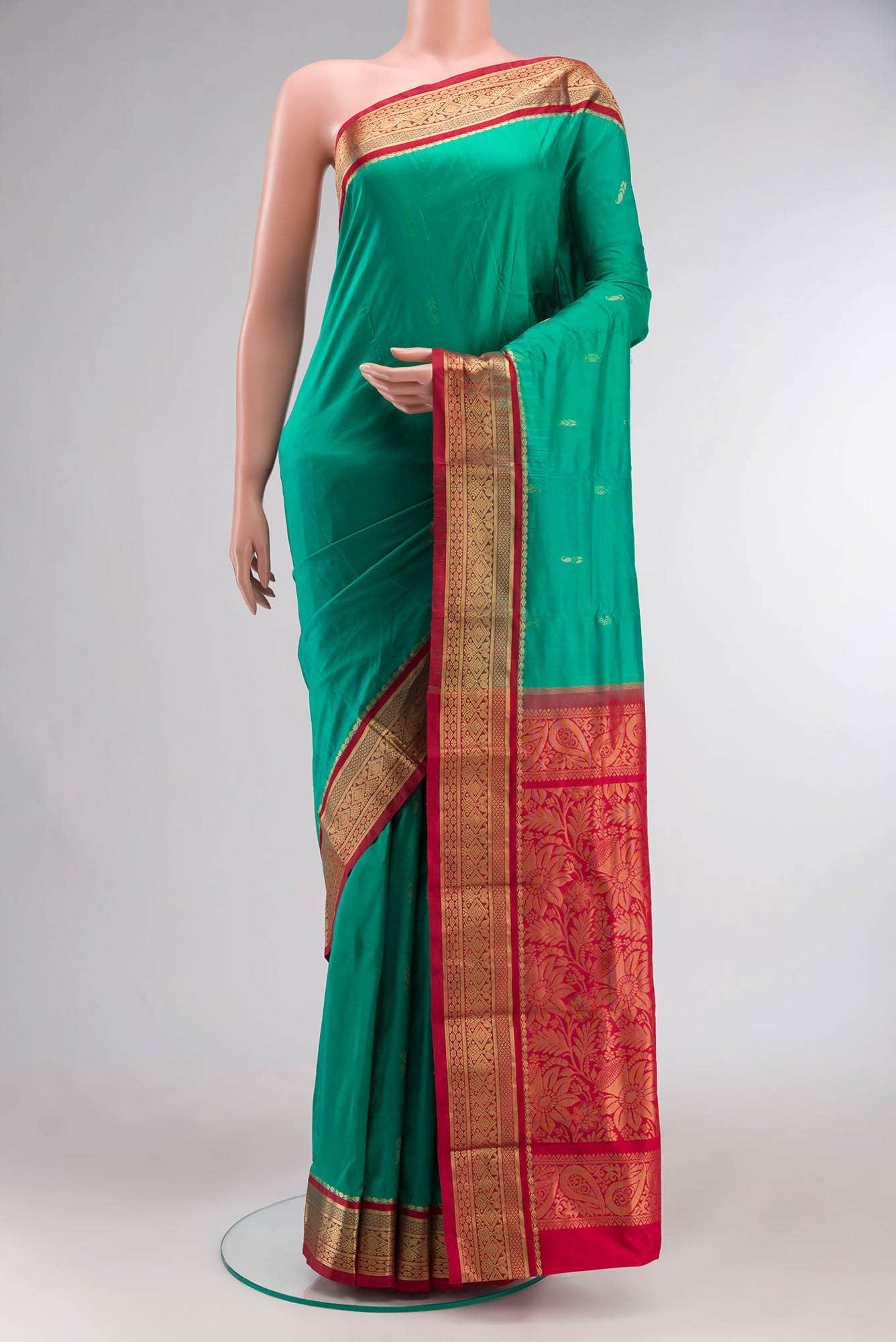 Green Bangalore Silk Saree