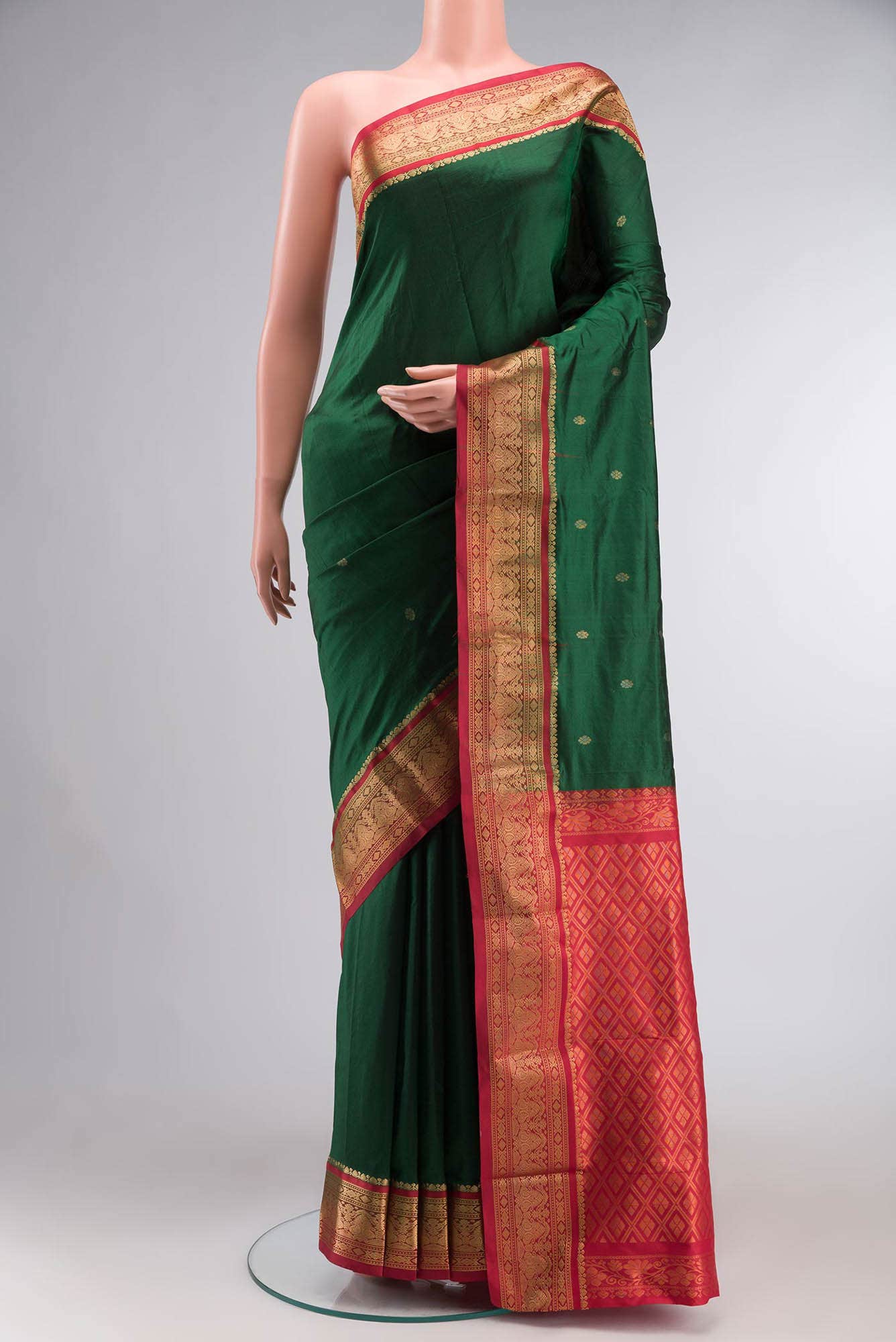 Green Bangalore Silk Saree