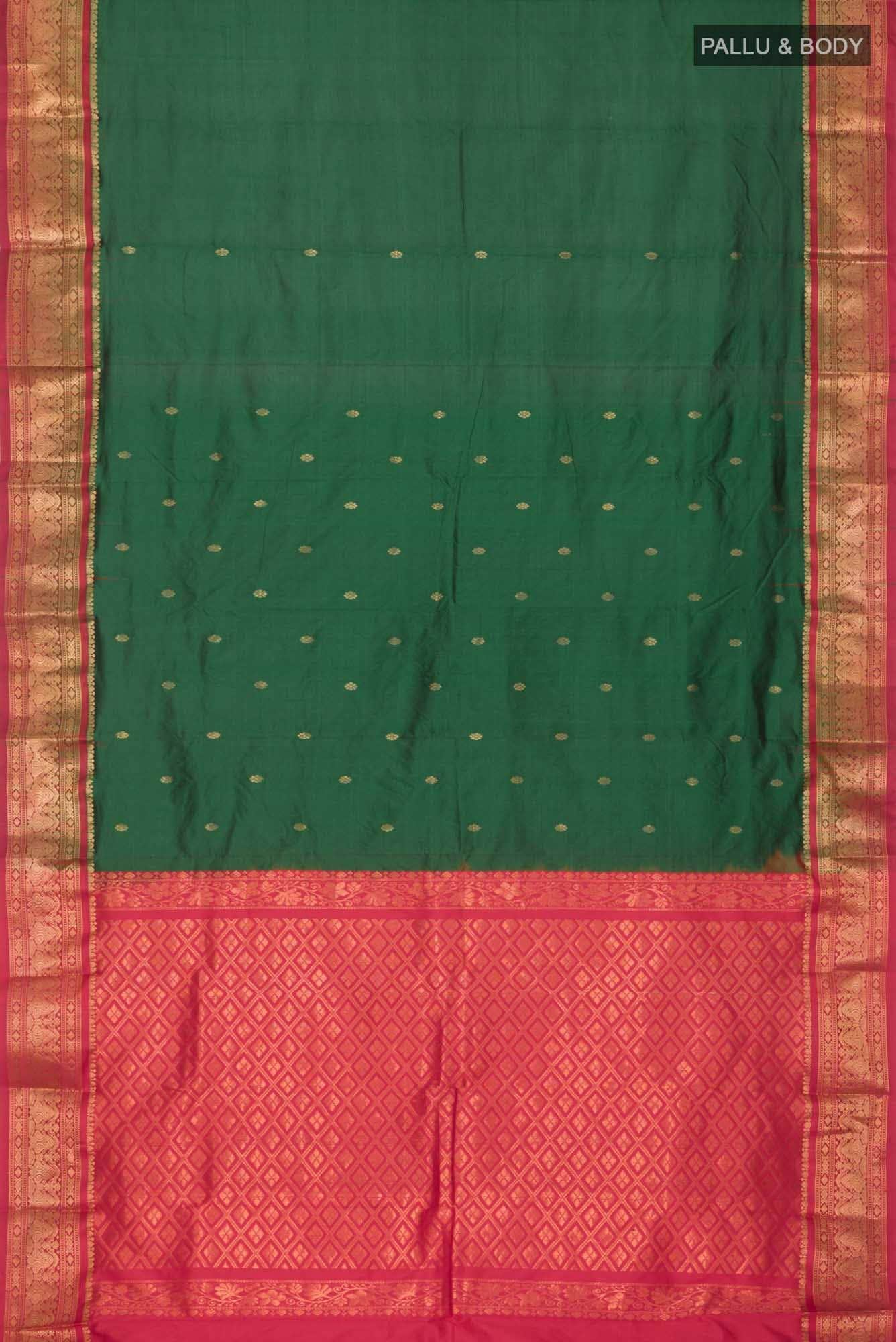 Green Bangalore Silk Saree