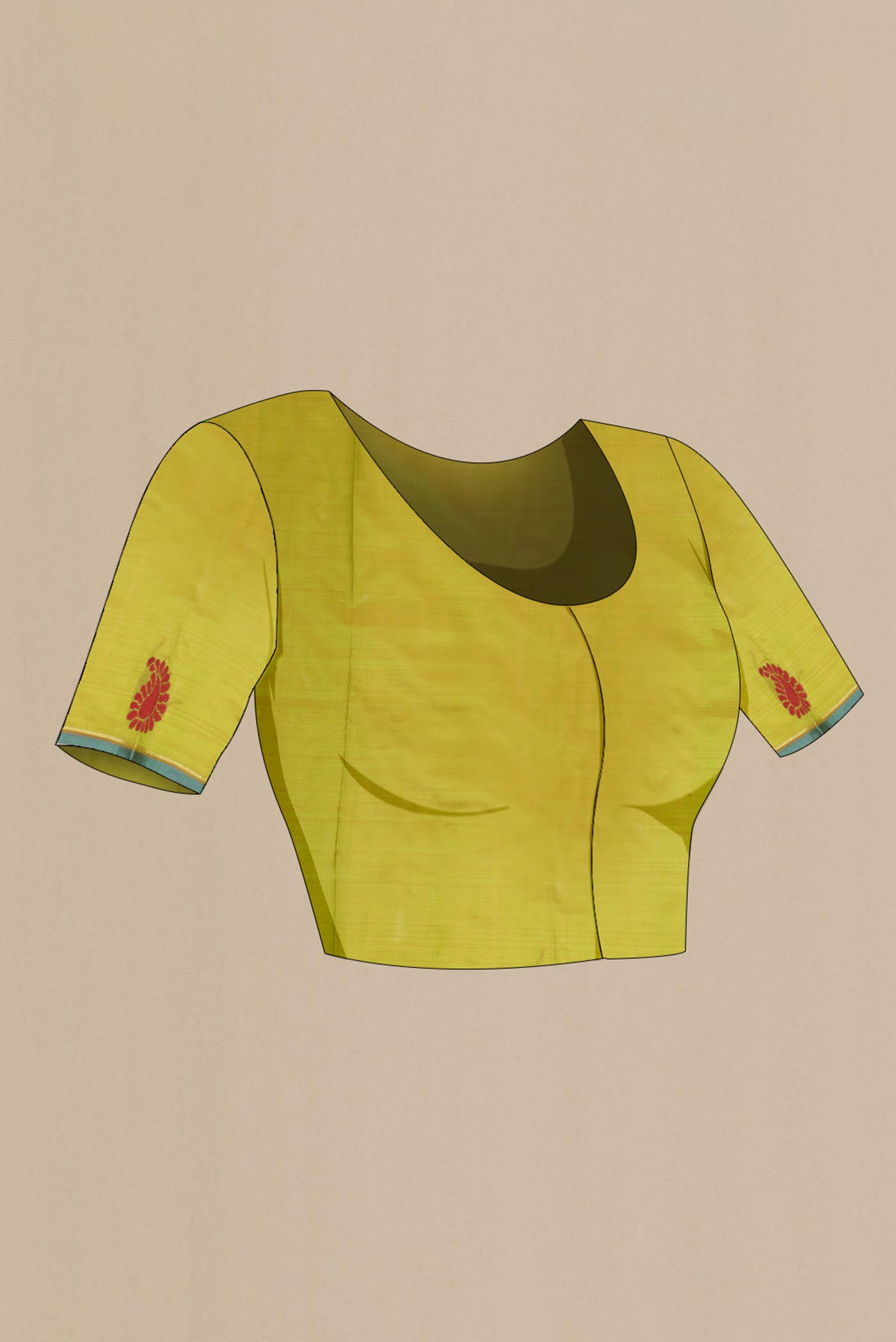 Mustard Kanchipuram Silk Saree