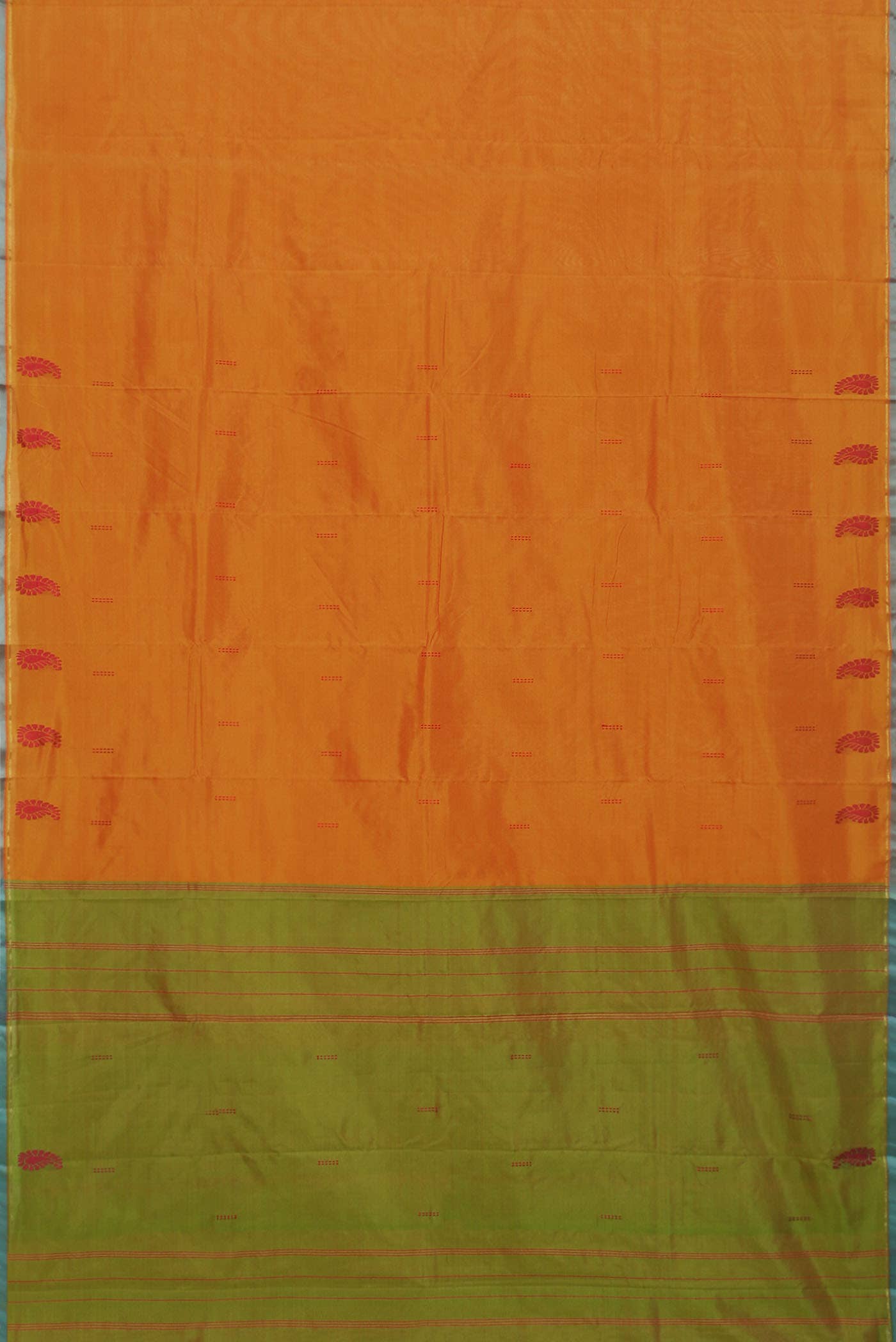 Mustard Kanchipuram Silk Saree