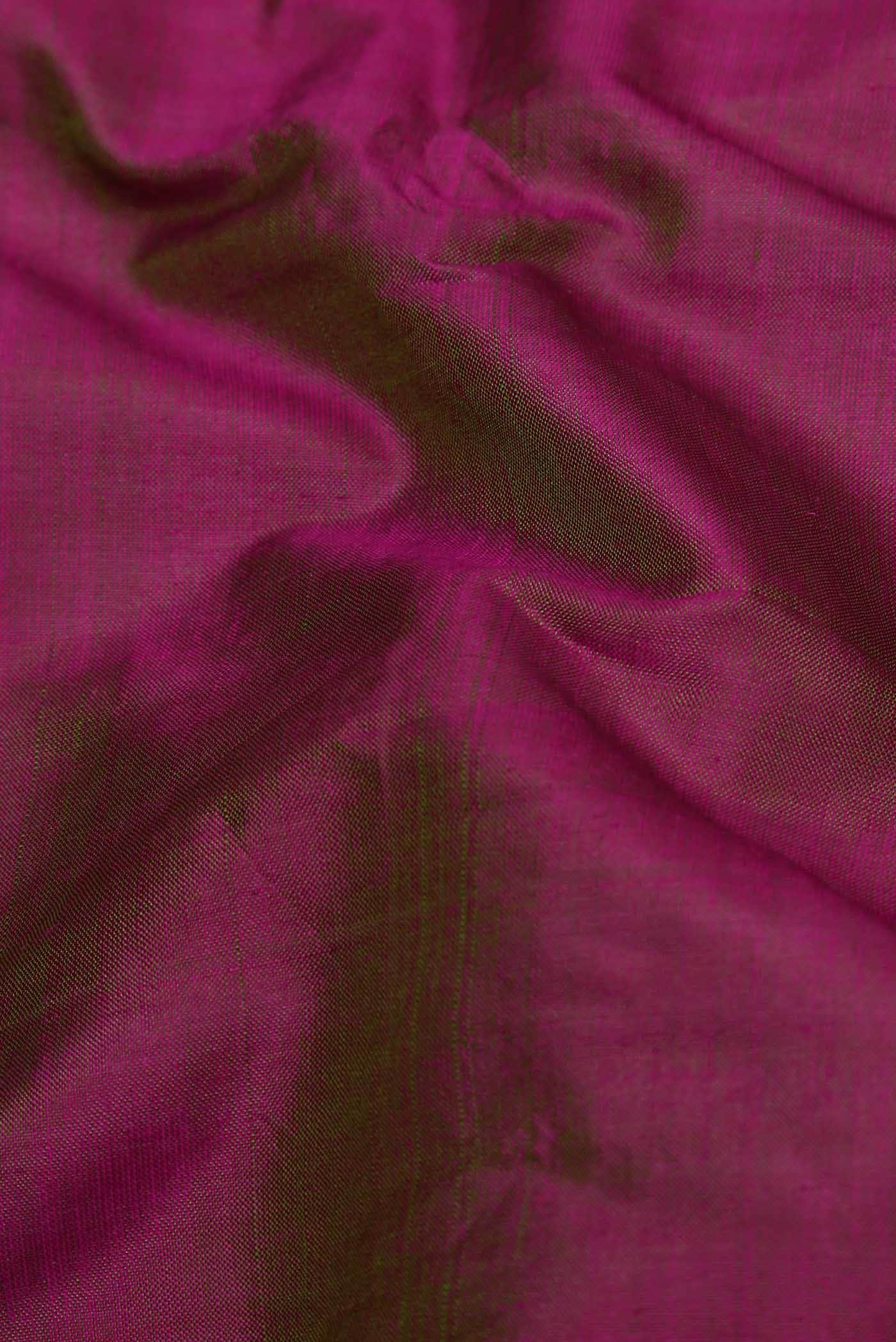 Green with Pink Dual Tone Kanchipuram Silk Saree
