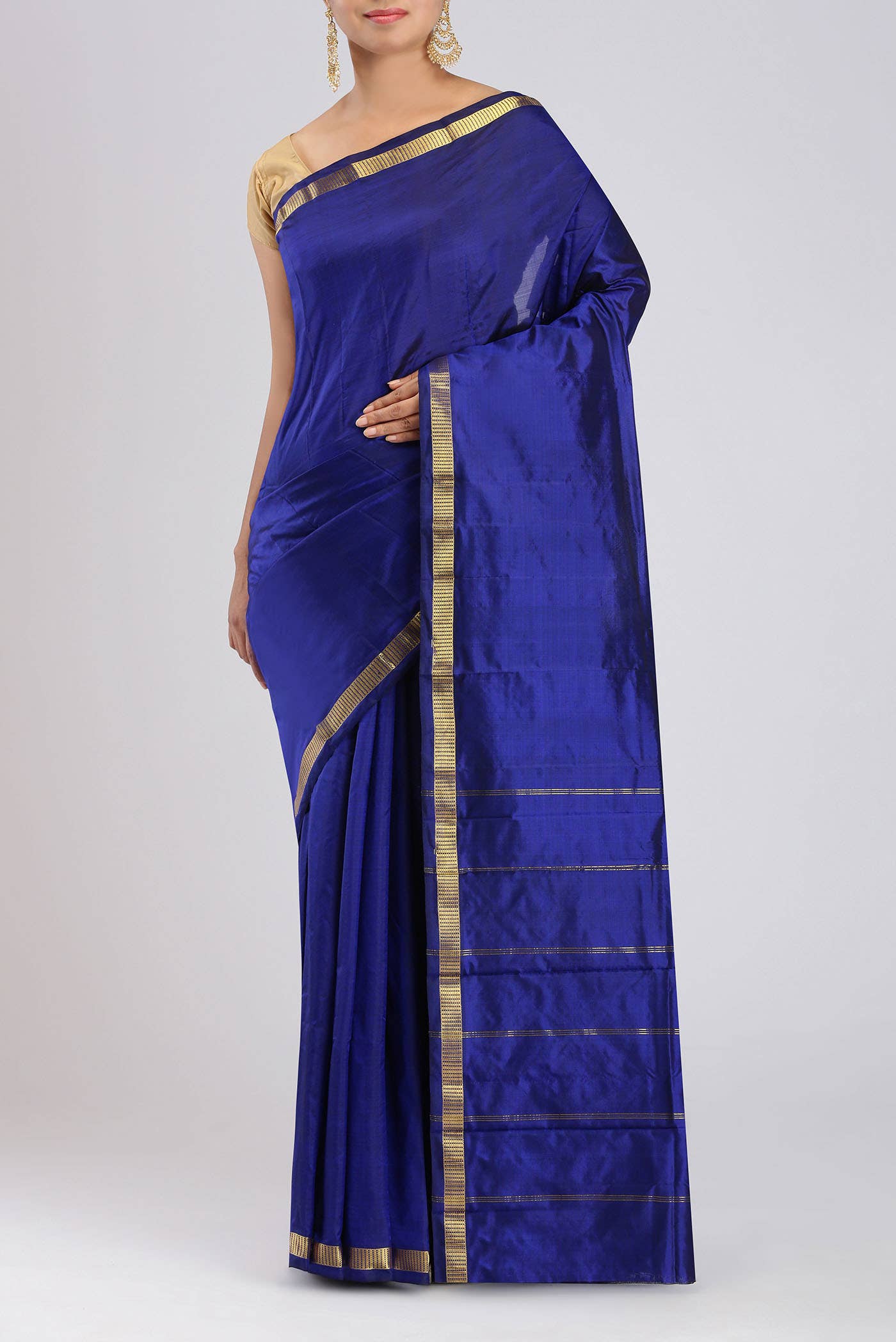Blue Kanchipuram Silk Saree