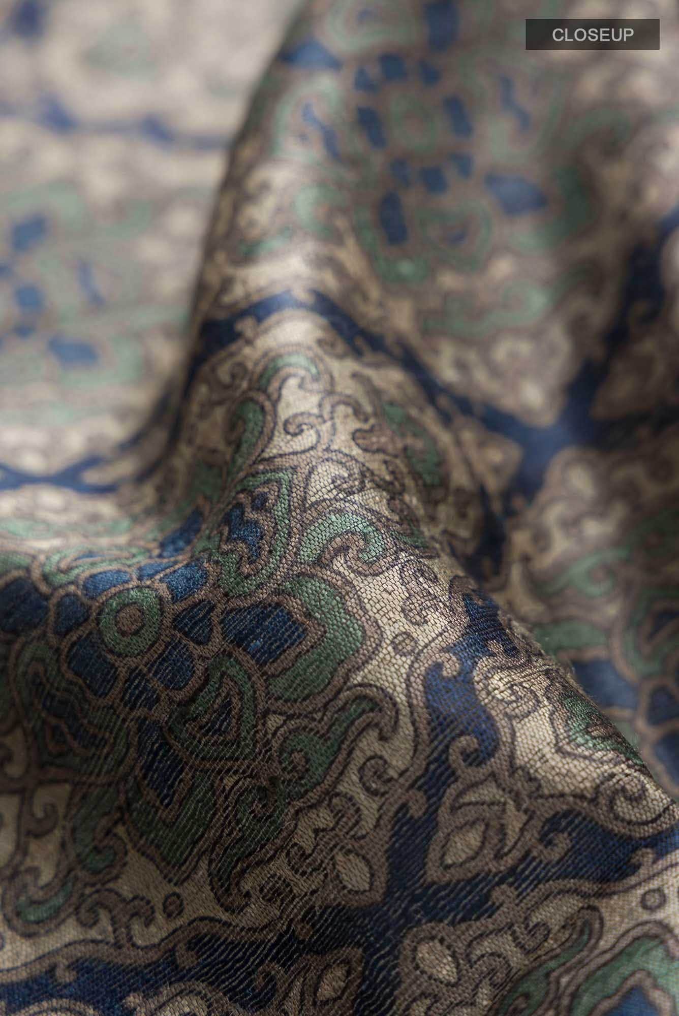 Beige Bhagalpuri Tussar Silk Saree