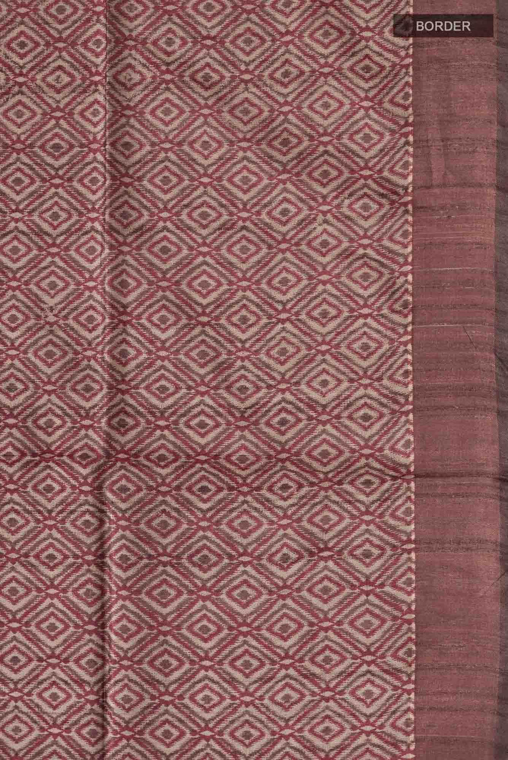 Brown Bhagalpuri Tussar Silk Saree