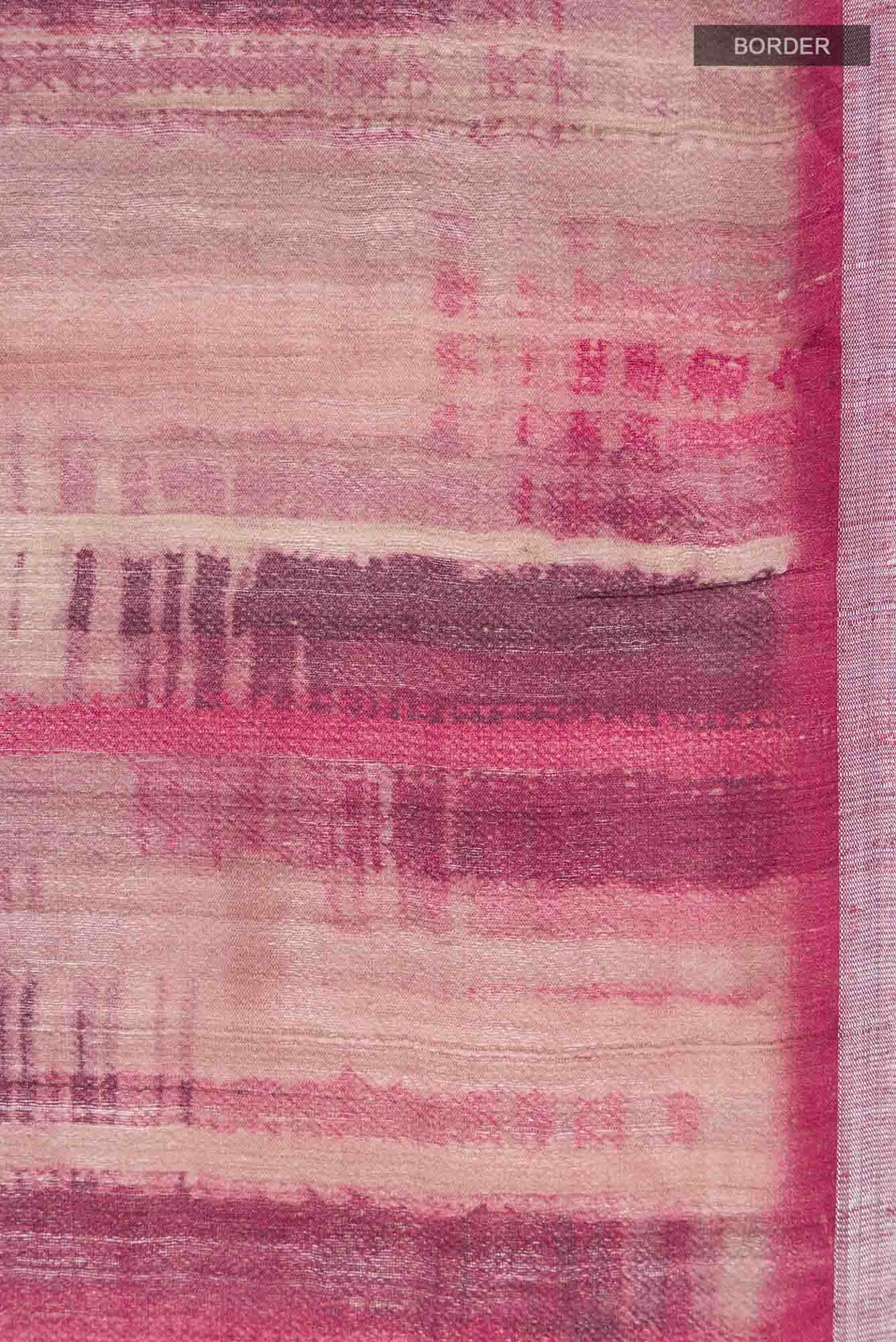Mauve Tussar Silk Saree