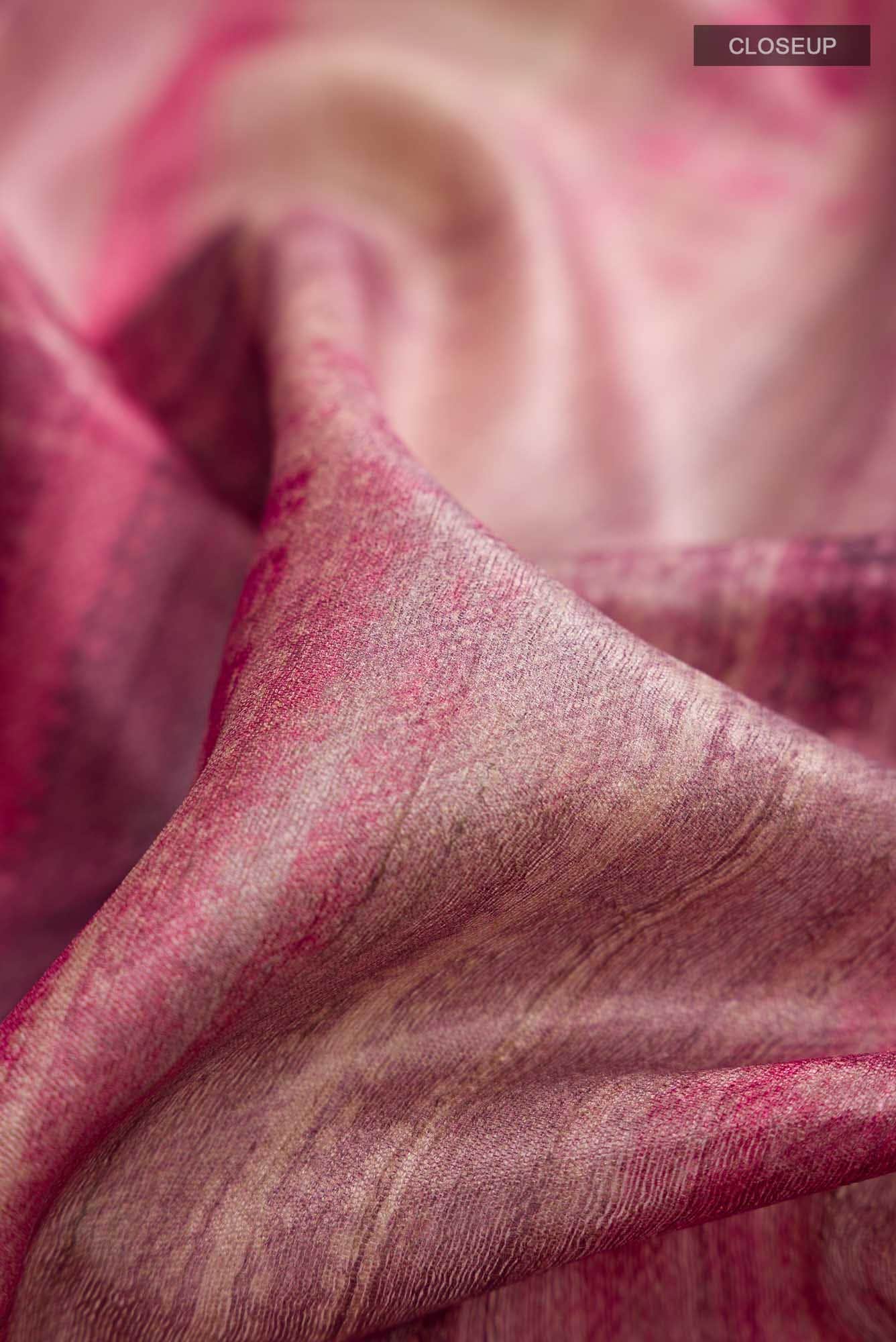 Mauve Tussar Silk Saree