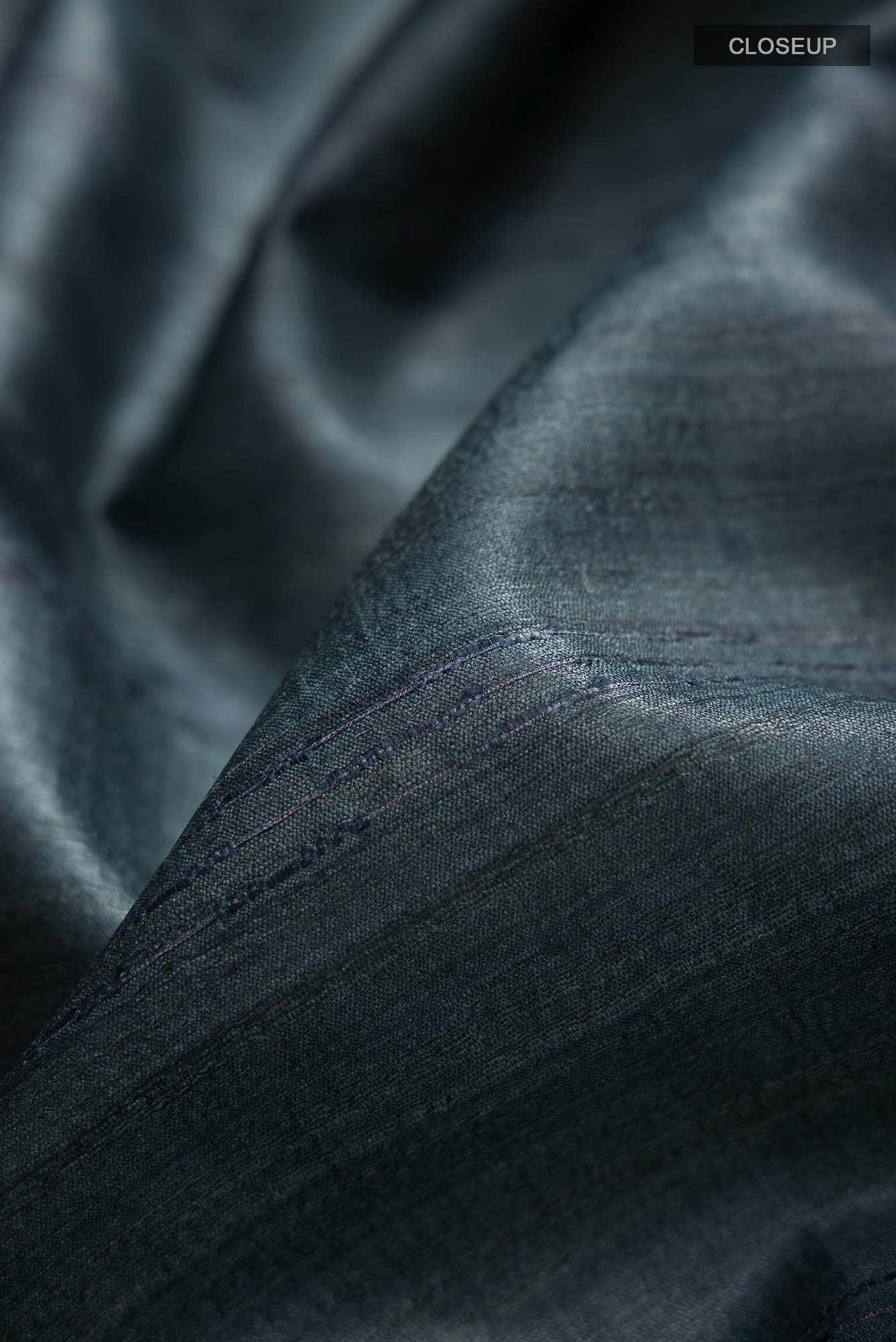 Blue Grey Bhagalpuri Tussar Silk Saree