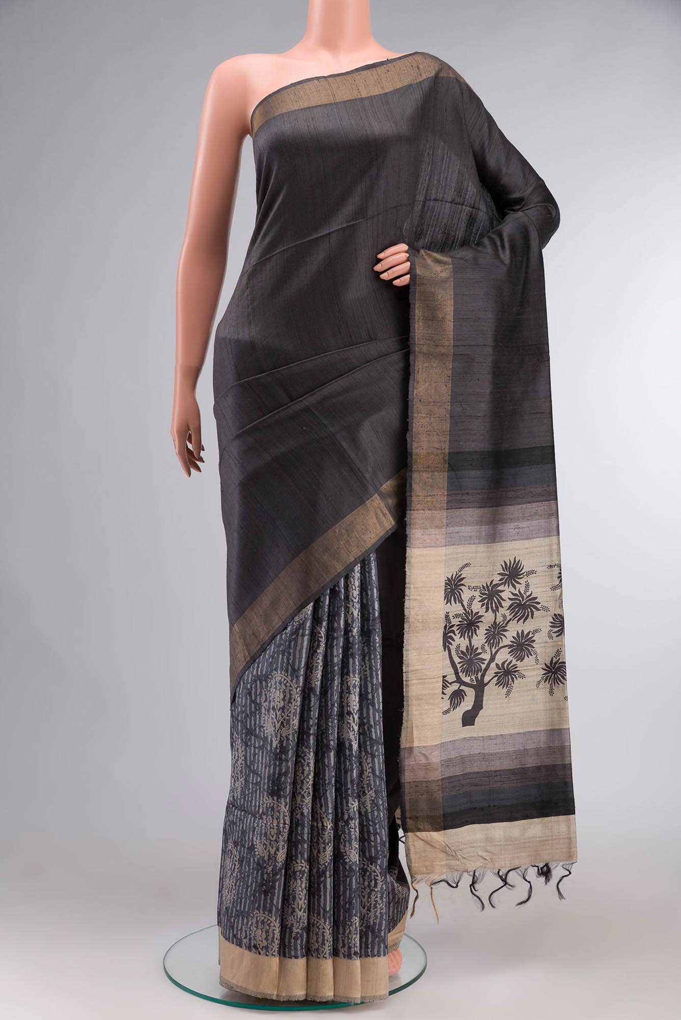 Multi Bhagalpuri Tussar Silk Saree
