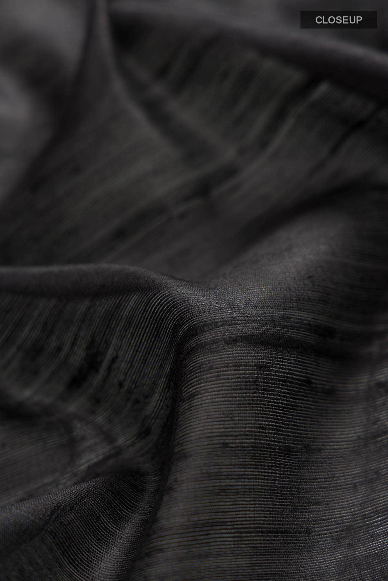 Black Bhagalpuri Tussar Silk Saree