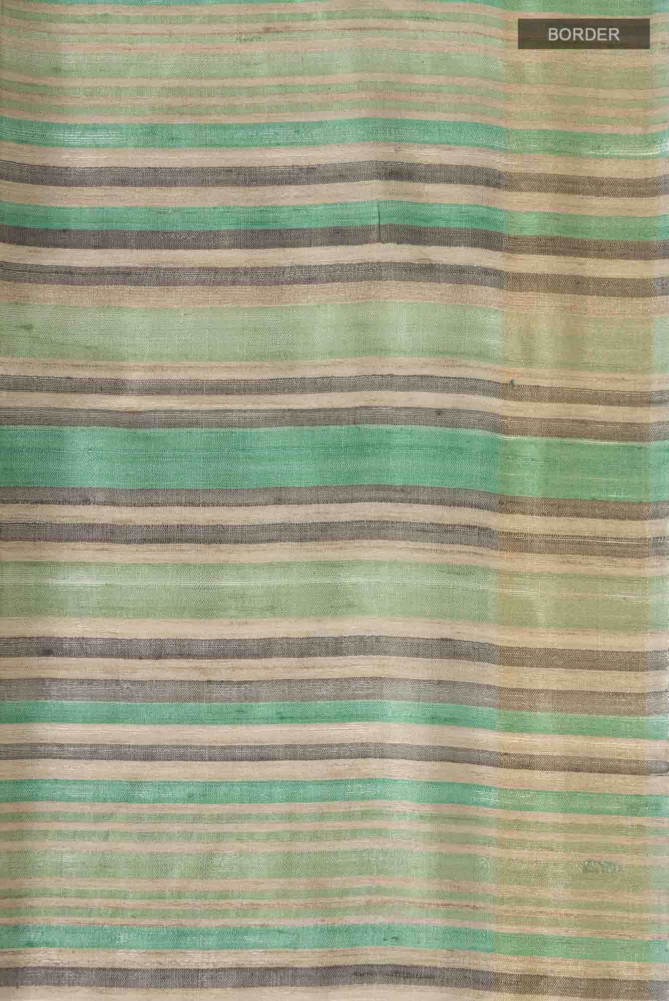 Beige Tussar Silk Saree