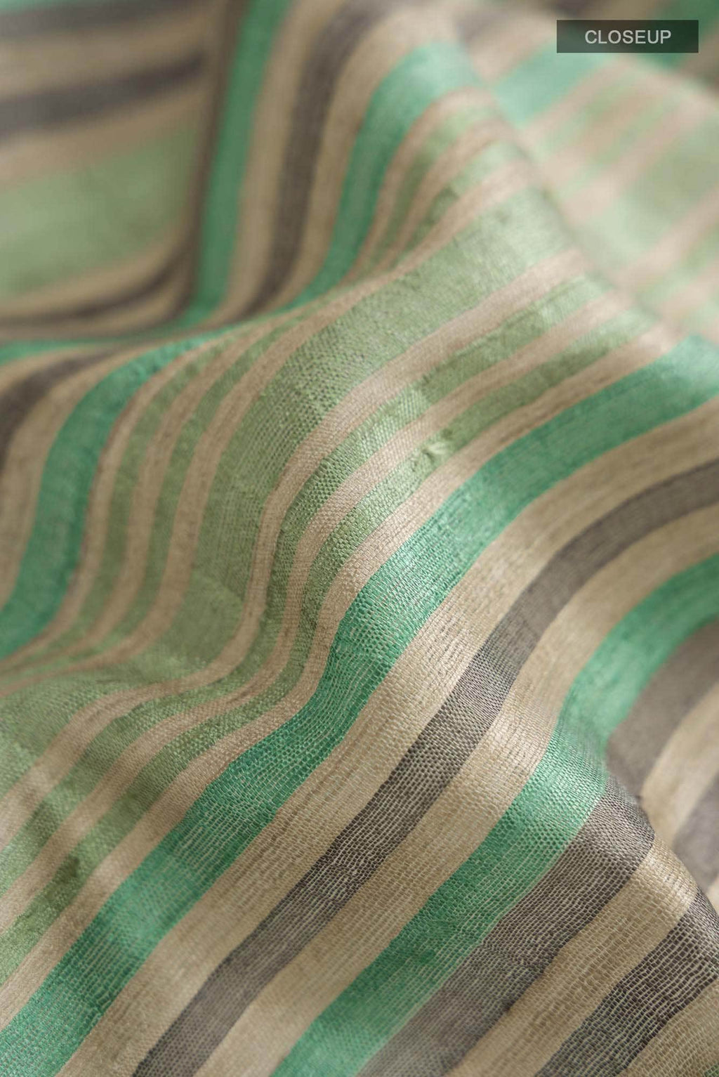 Beige Tussar Silk Saree