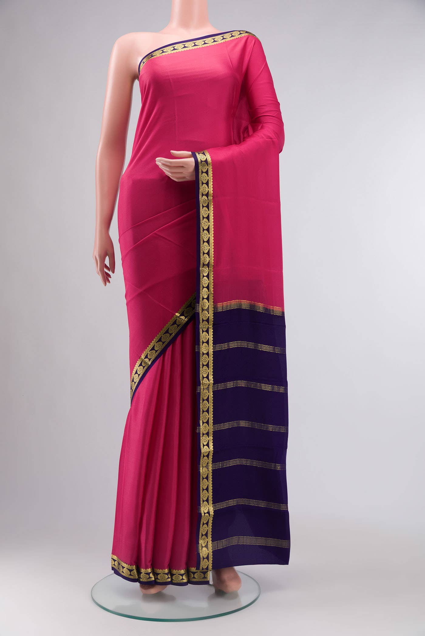 Coral Mysore Crepe Saree