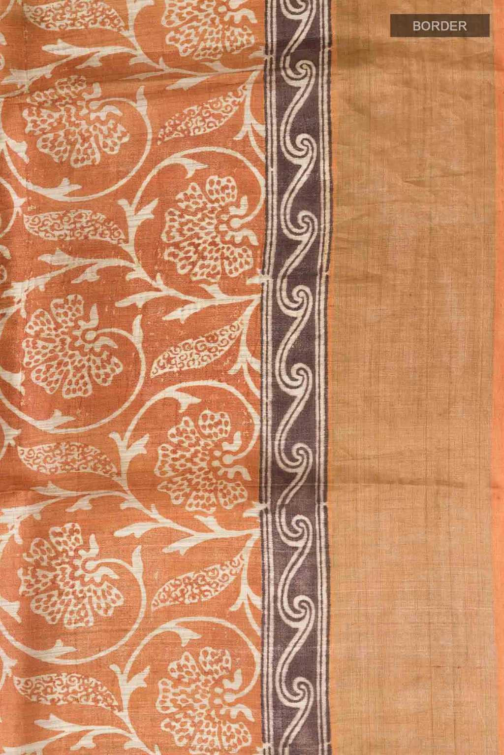 Yellow Bhagalpuri Tussar Silk Saree