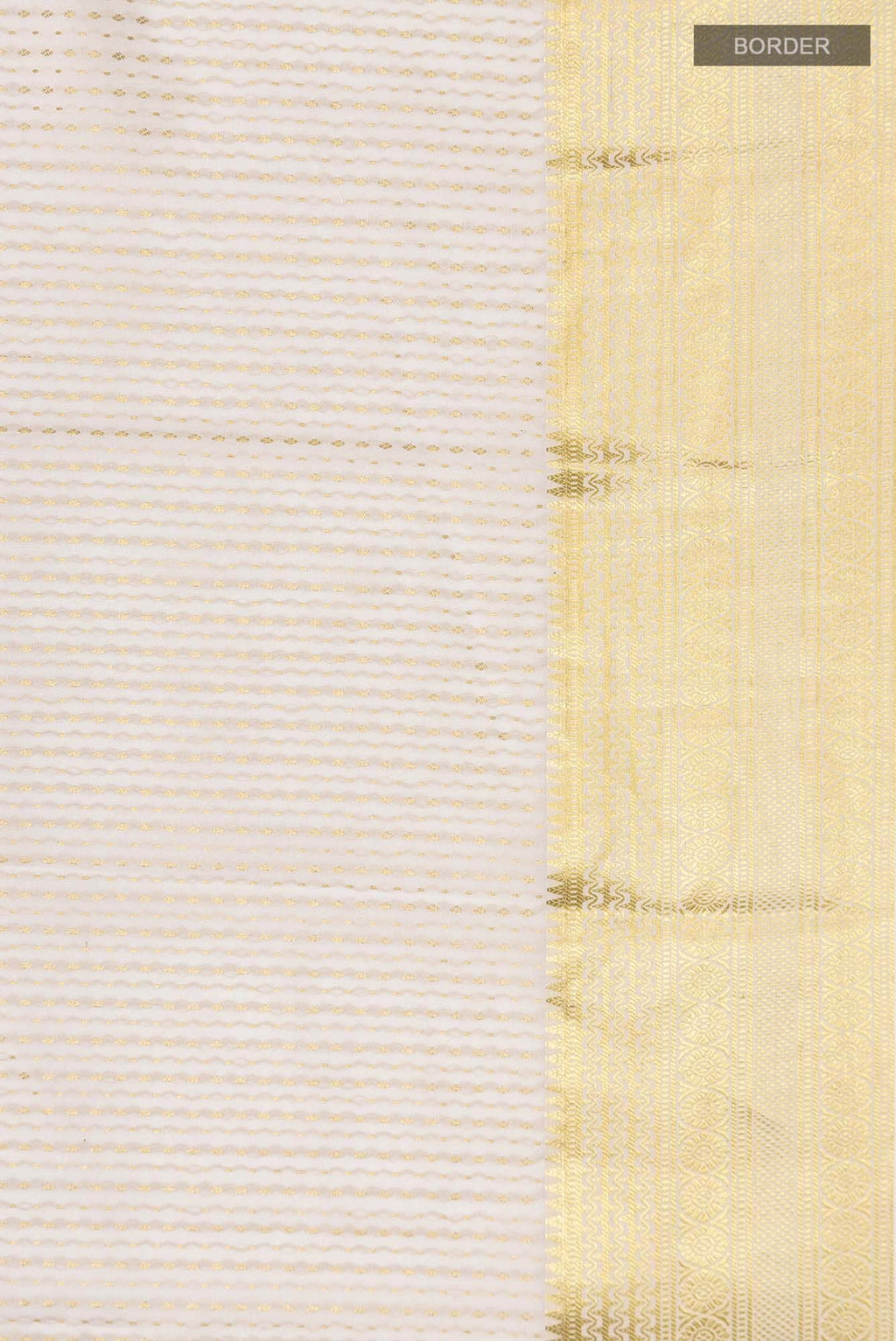 Off White Mysore Crepe Saree