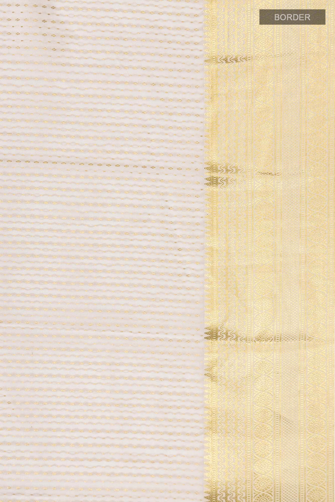 Off White Mysore Crepe Saree