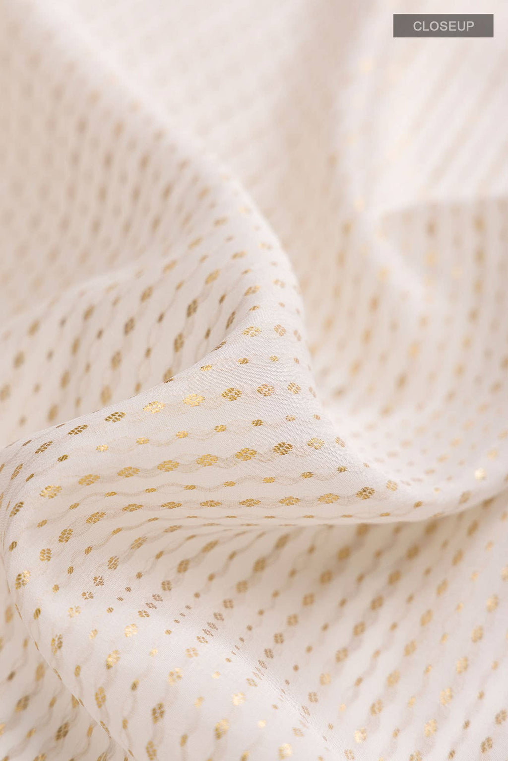 Off White Mysore Crepe Saree