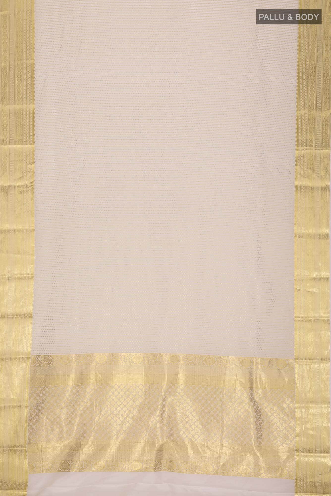 Off White Mysore Crepe Saree