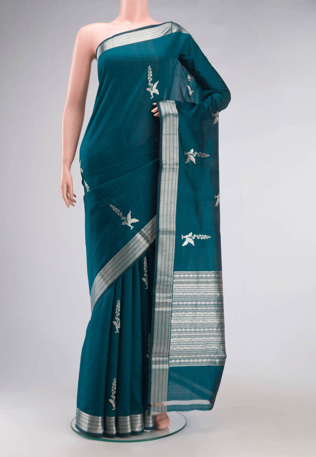 Blue Banarasi Katan Silk Saree