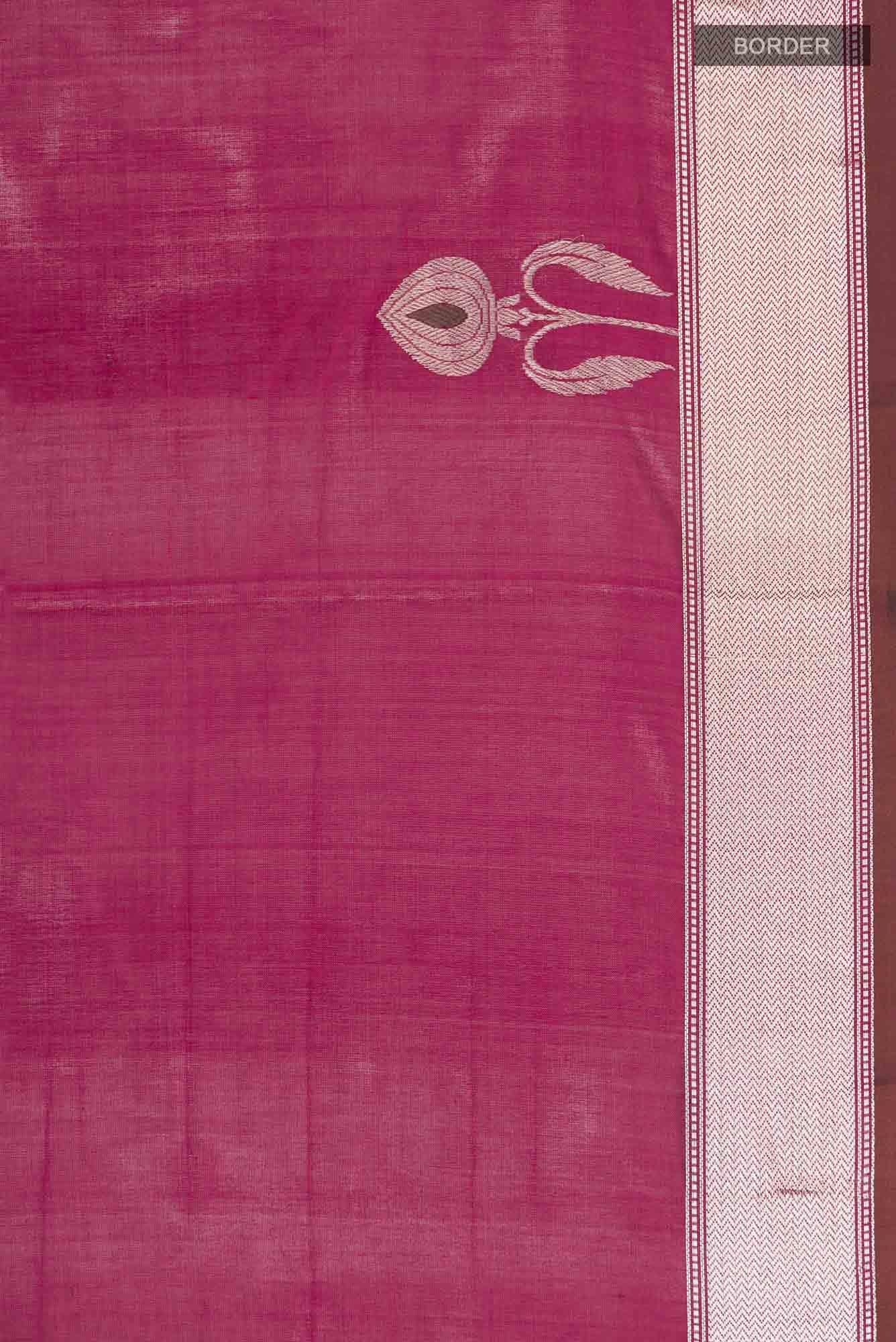 Magenta Banarasi Katan Silk Saree