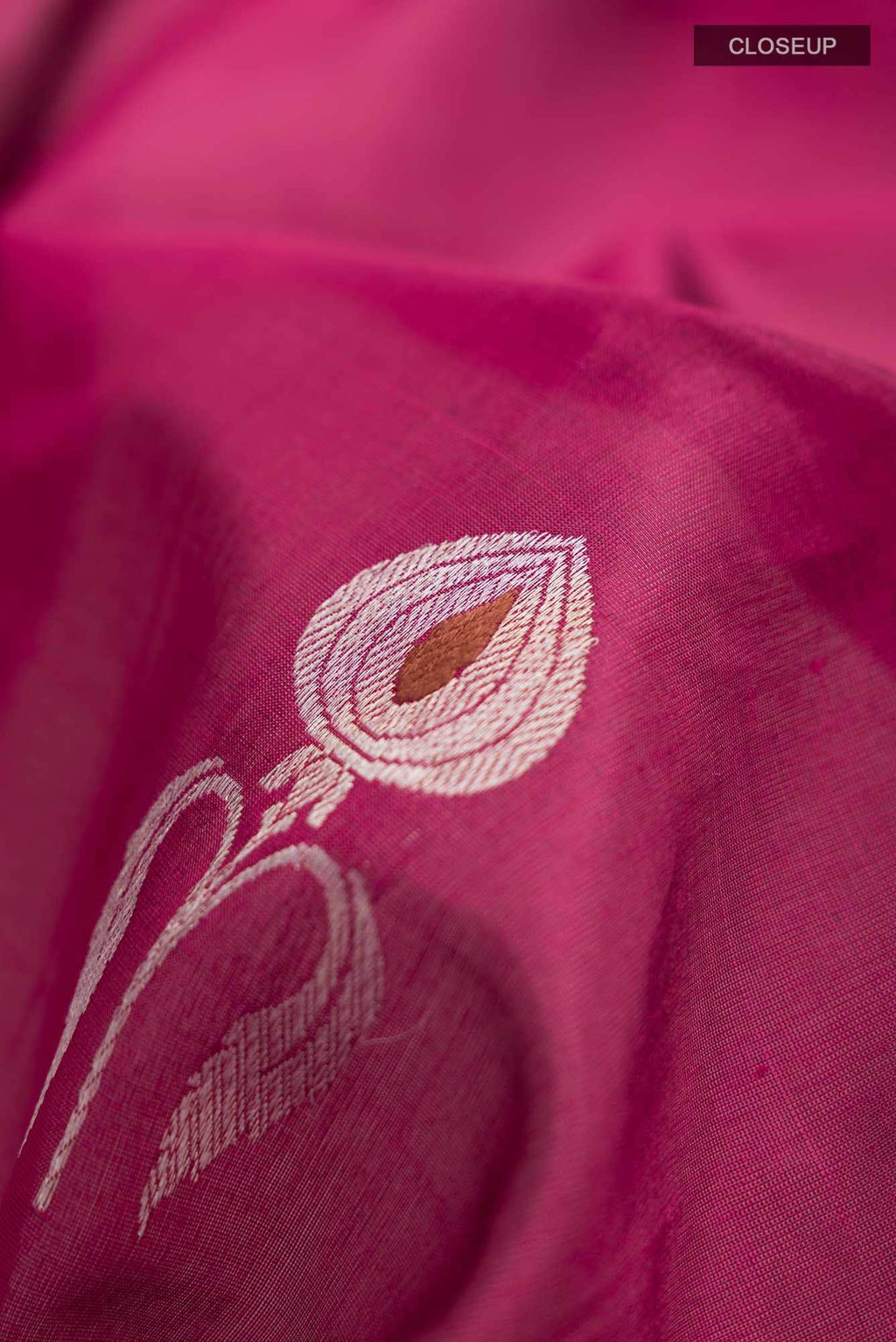 Magenta Banarasi Katan Silk Saree