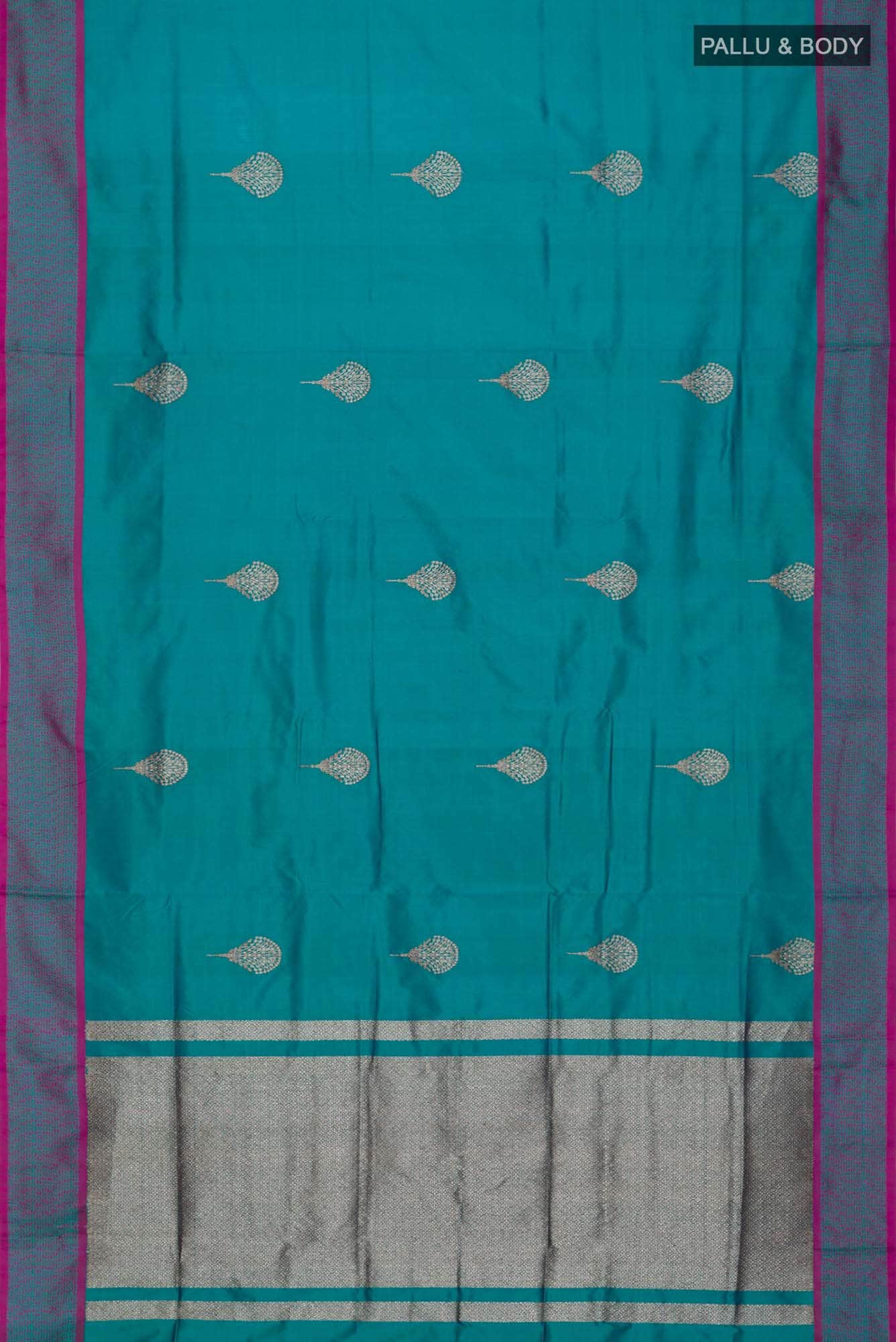 Blue Banarasi Katan Silk Saree