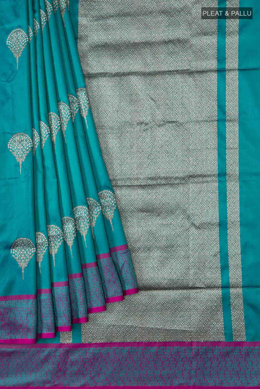 Blue Banarasi Katan Silk Saree