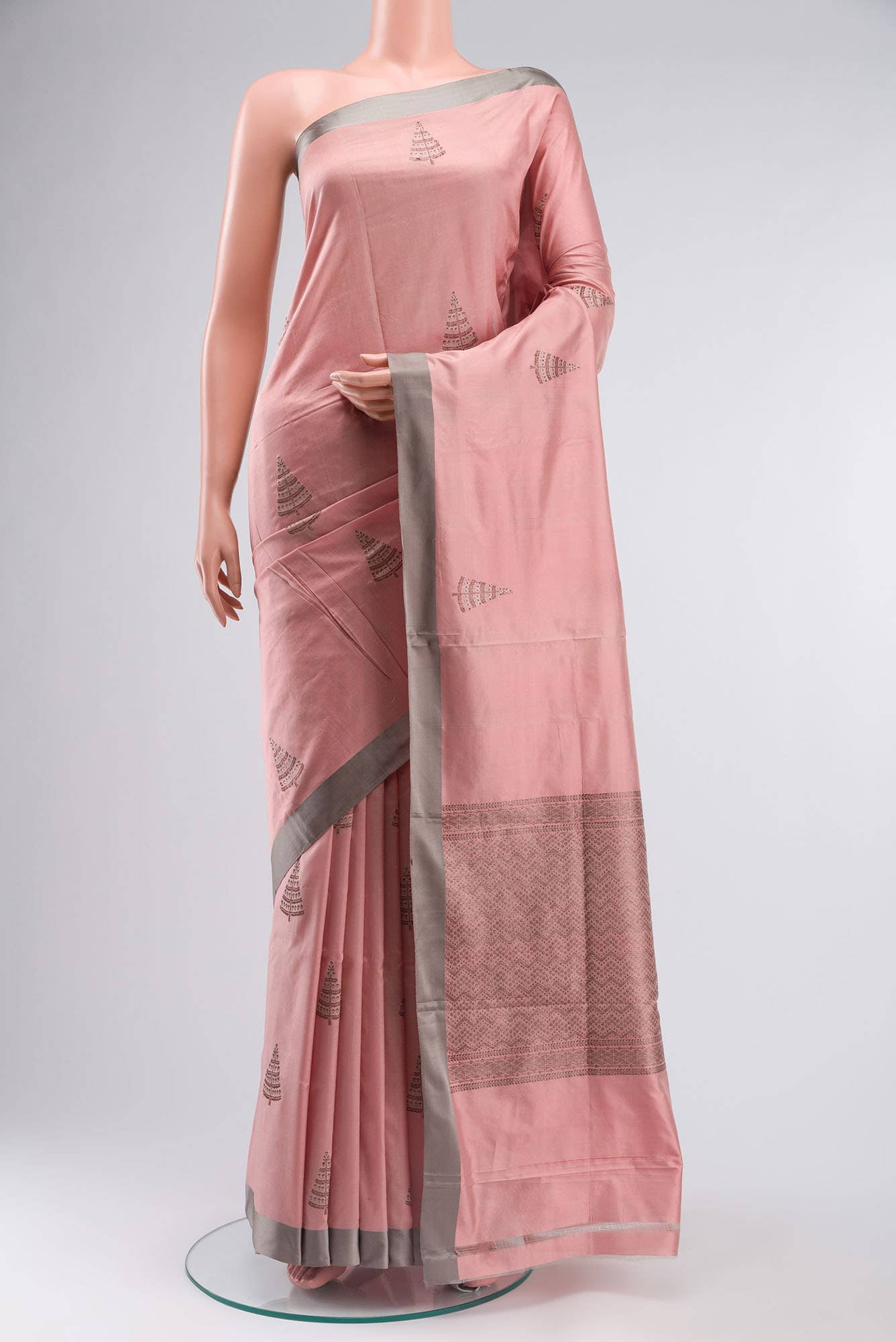 Pink Banarasi Silk Saree