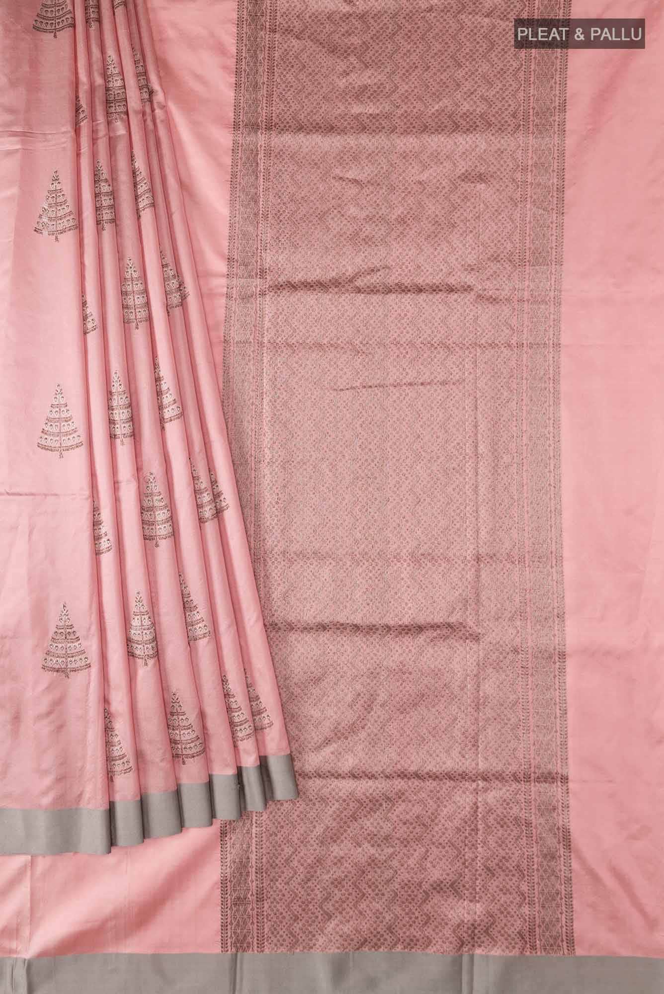 Pink Banarasi Silk Saree