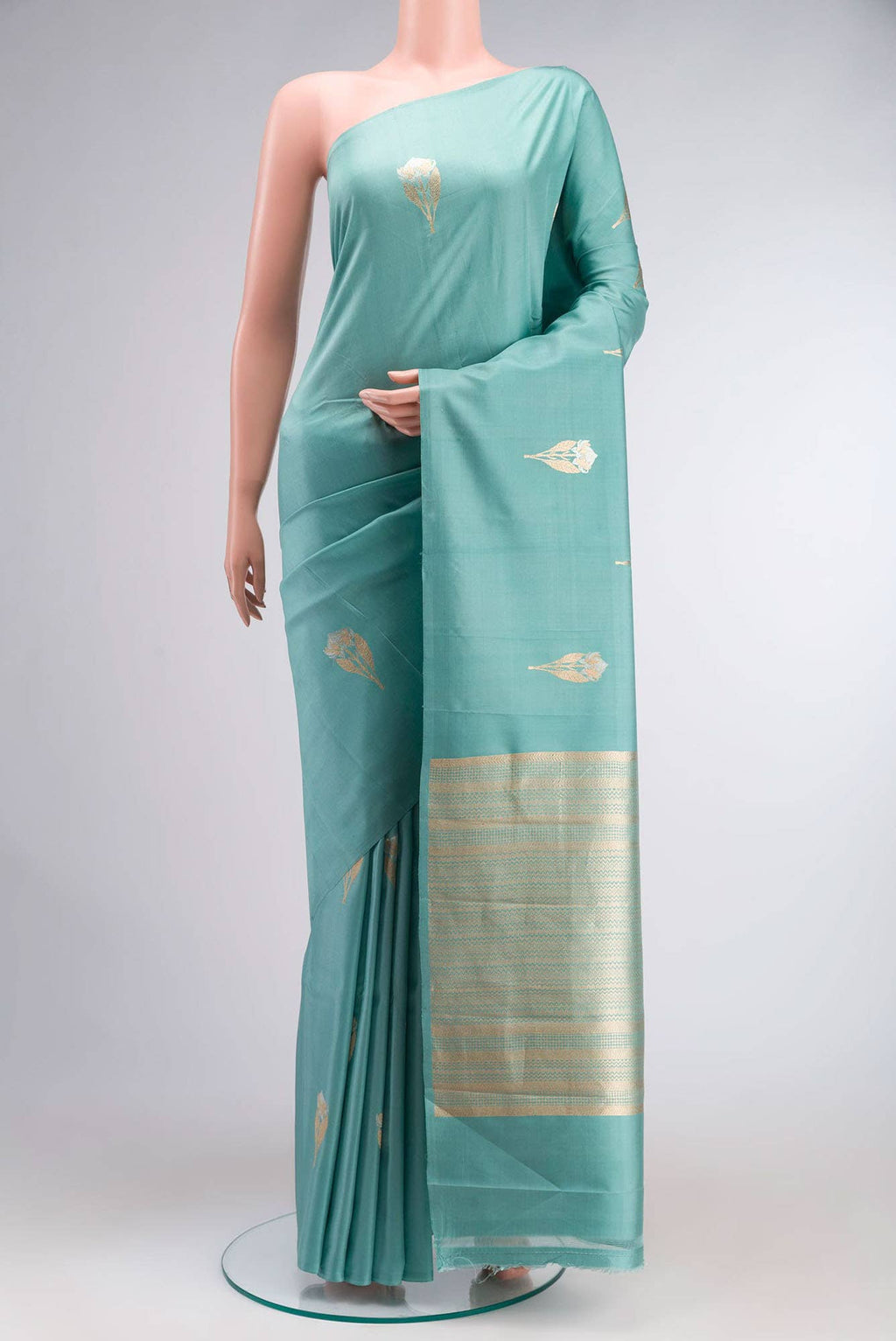 Blue Banarasi Katan Silk Saree