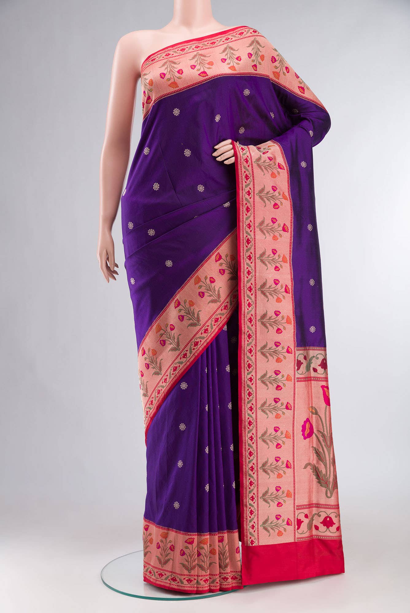 Blue Banarasi Silk Saree