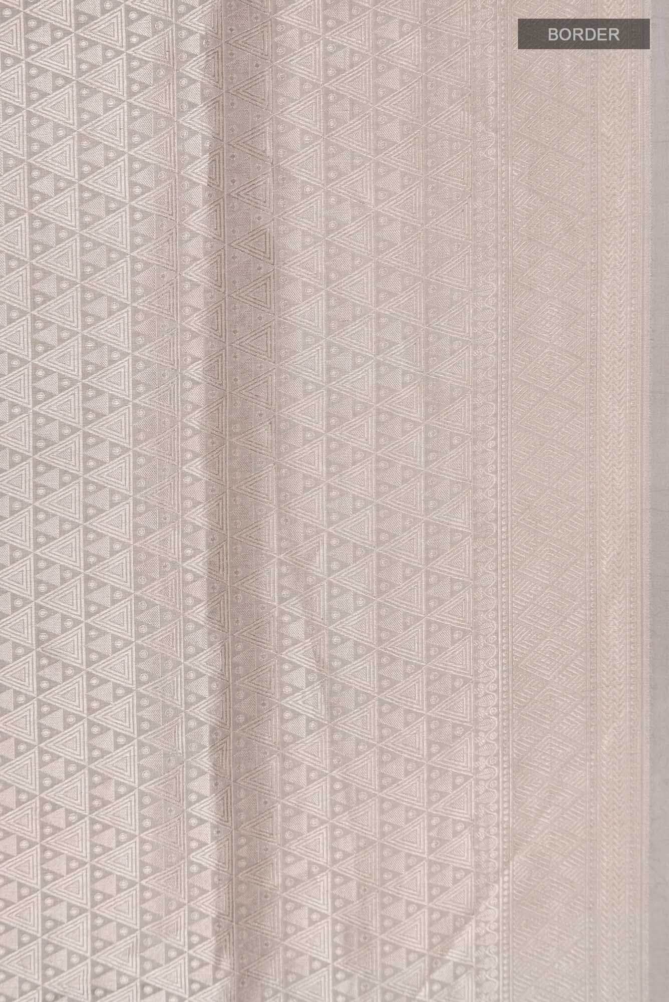 Grey Banarasi Silk Saree