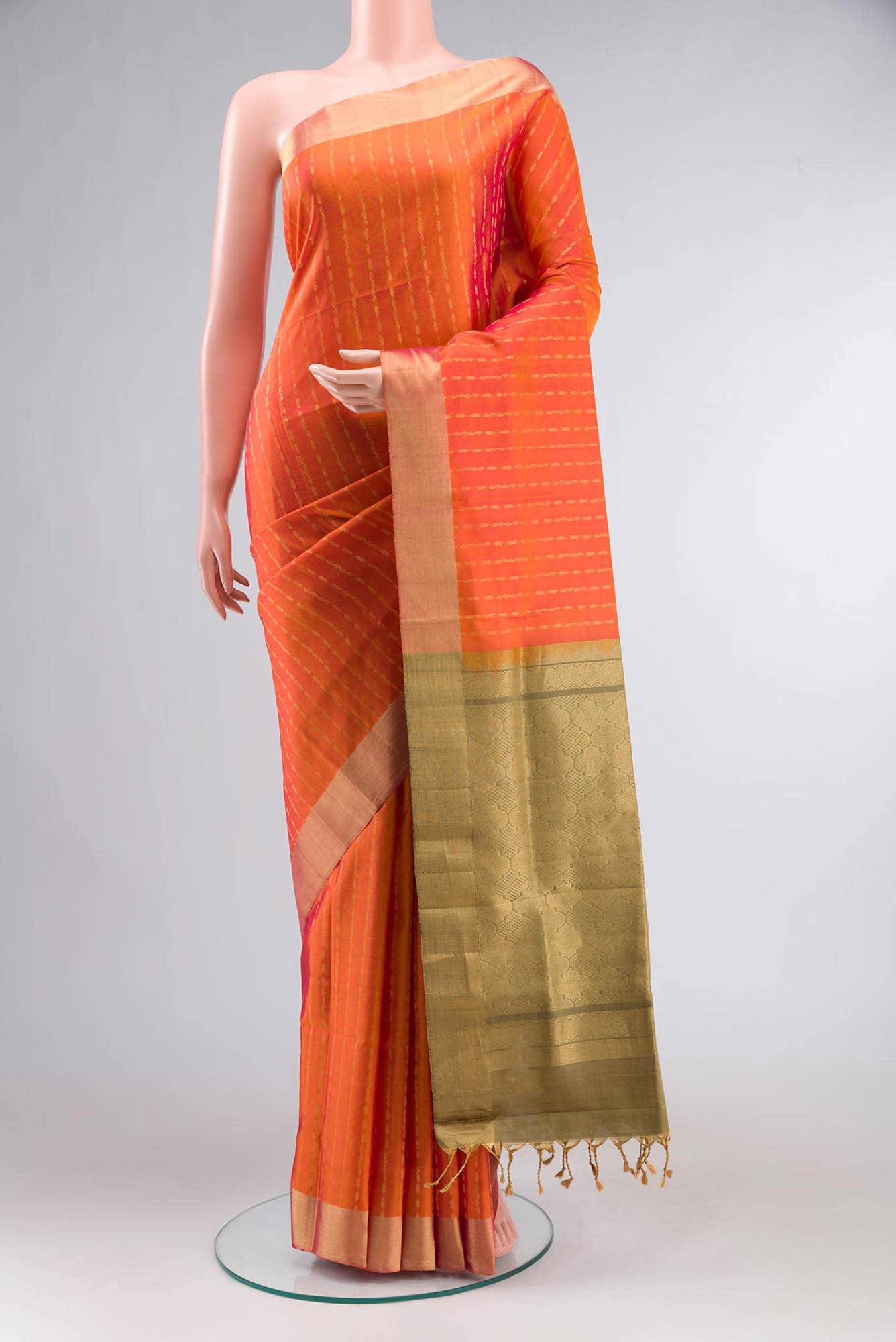 Orange Soft Silk Saree