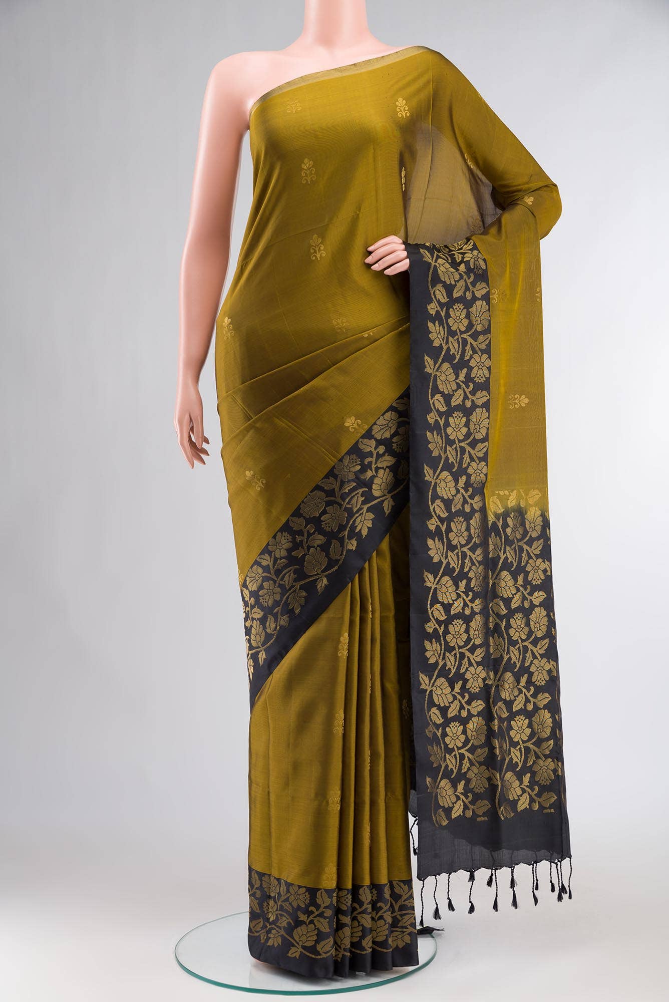 Mehandi Green Soft Silk Saree