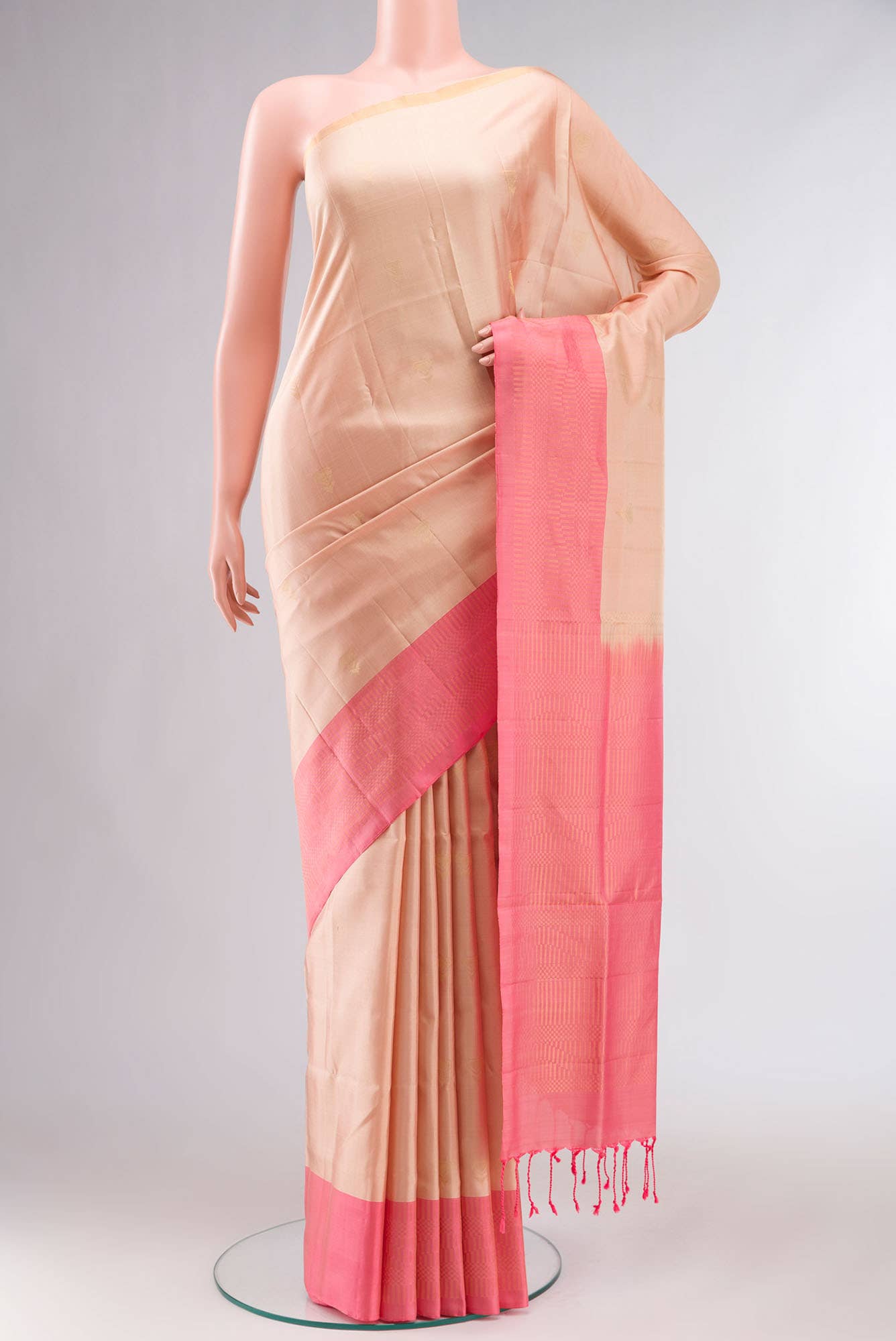 Beige Soft Silk Saree