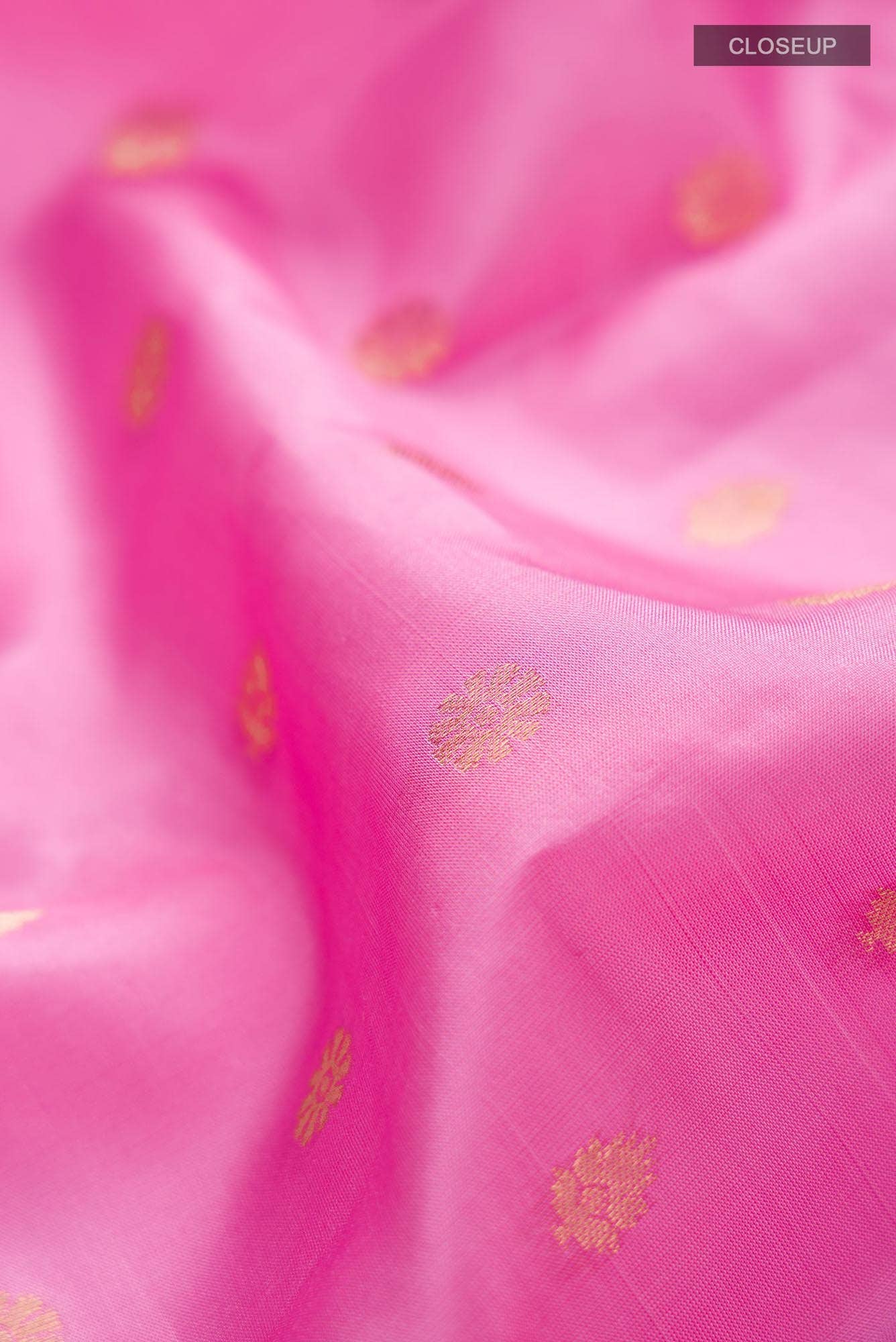 Pink Kanchipuram Silk Saree