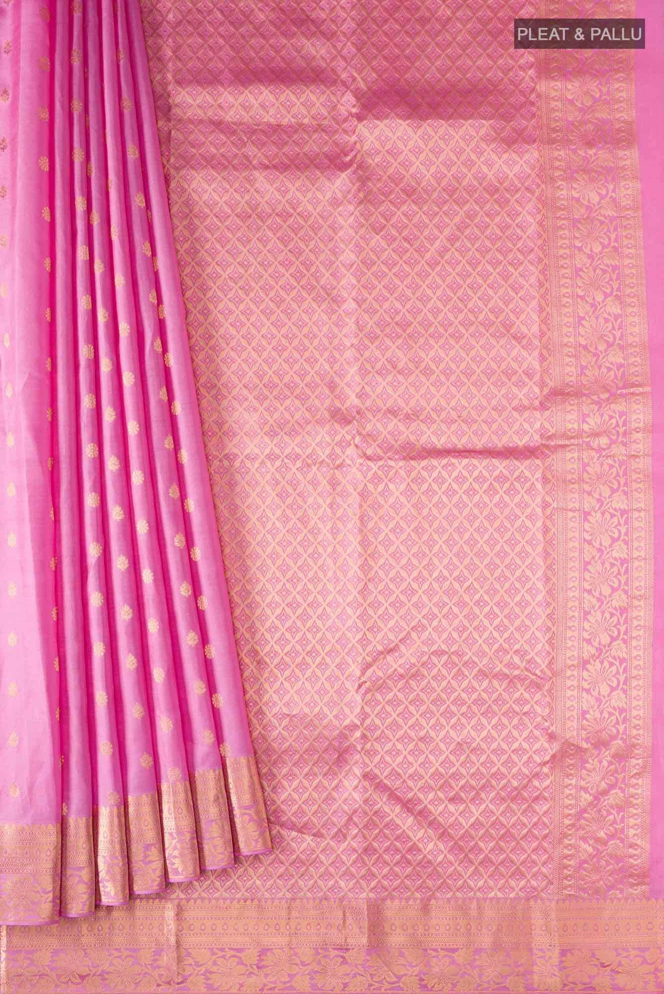 Pink Kanchipuram Silk Saree
