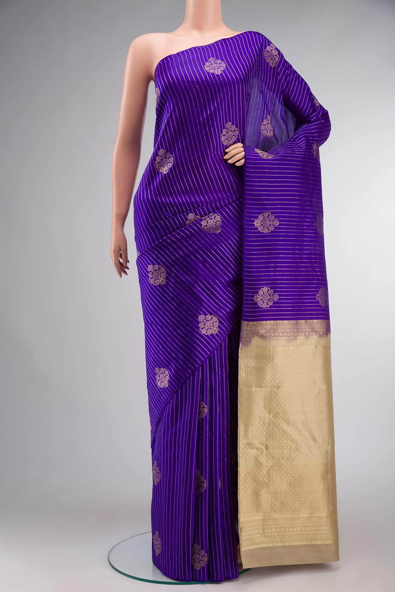 Blue Kanchipuram Silk Saree