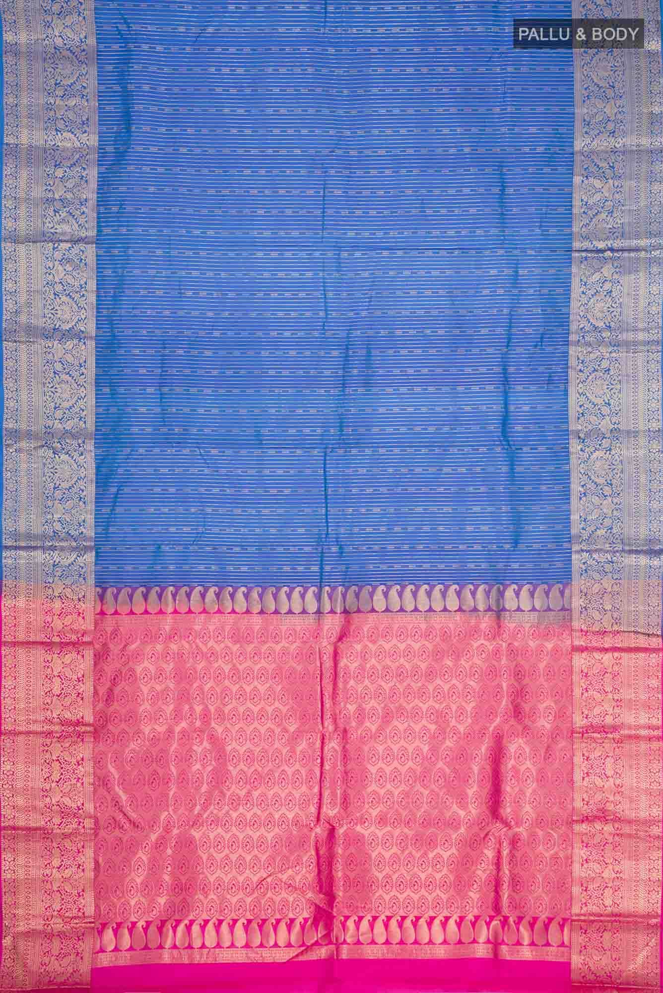Blue Kanchipuram Silk Saree